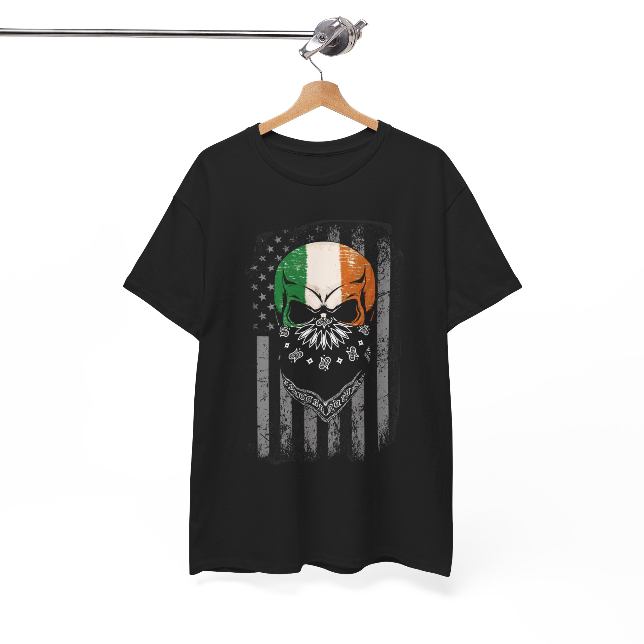Irish Flag Skull T‑Shirt