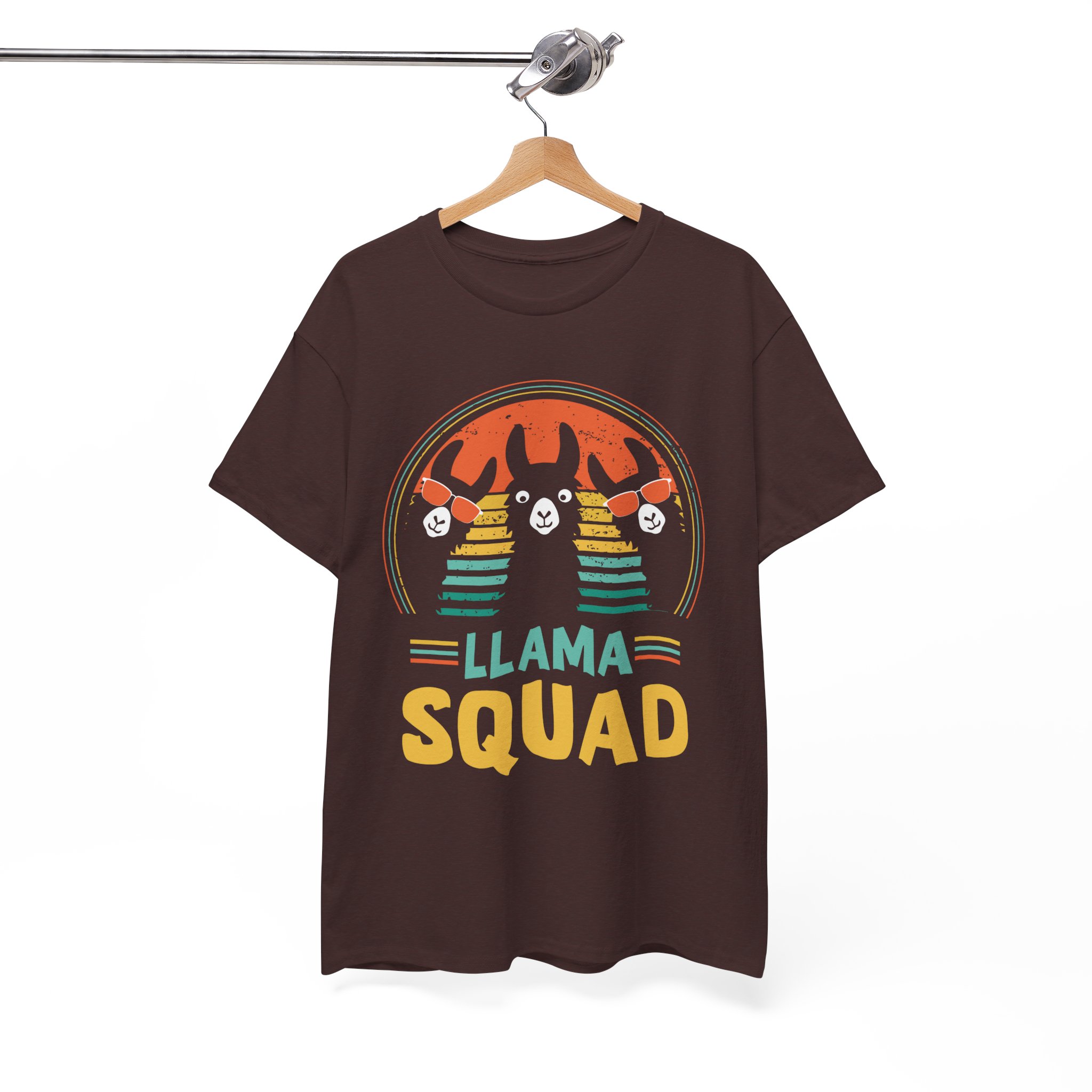 Llama Squad Graphic Tee - Retro Colorful Llama Shirt - Image 2