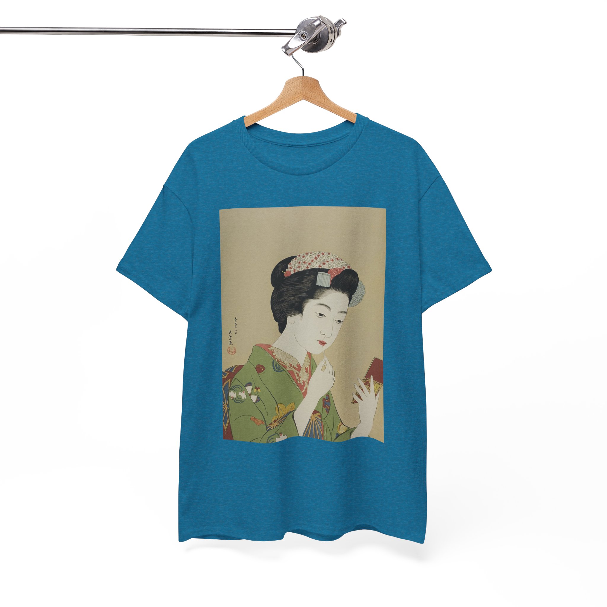 Geisha Japanese Woodblock Art Vintage Retro T‑Shirt - Image 7