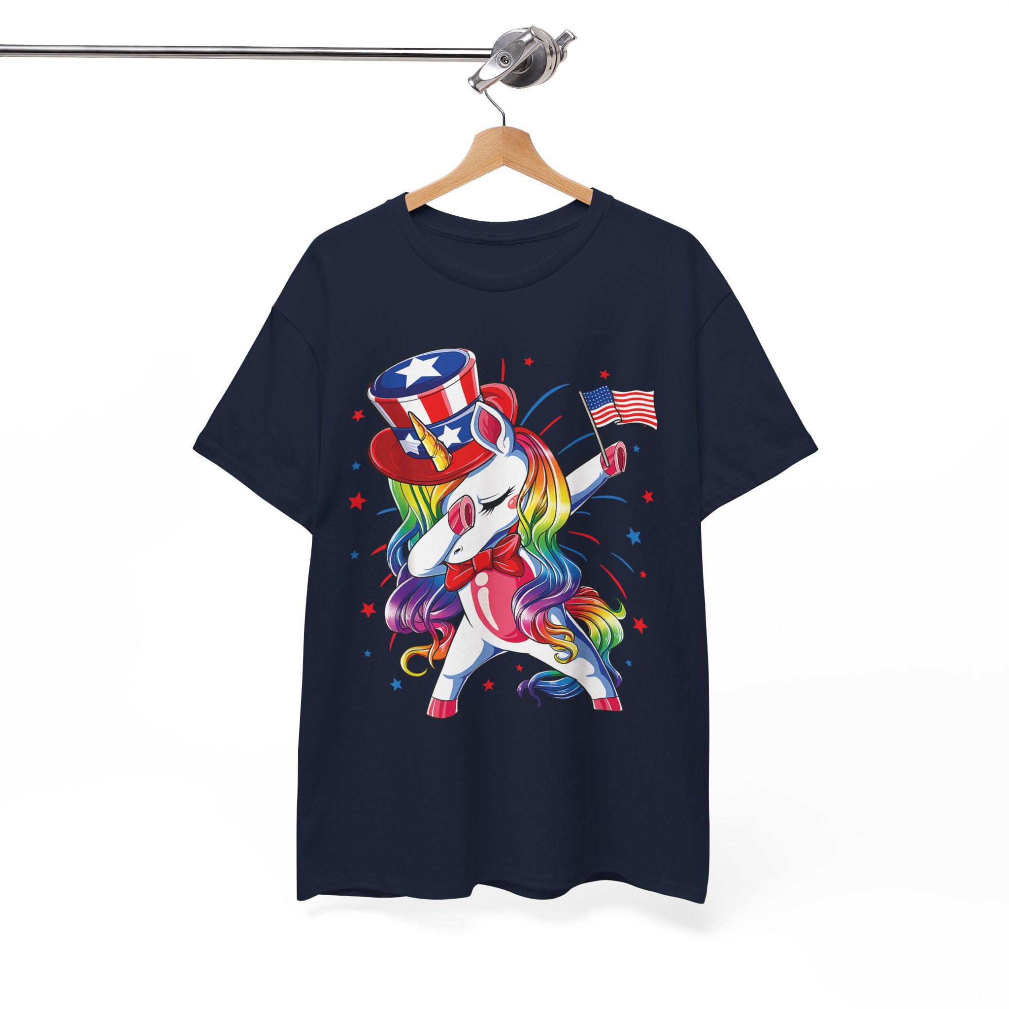 Patriotic Dabbing Unicorn, America 4th of July Shirt - Image 9