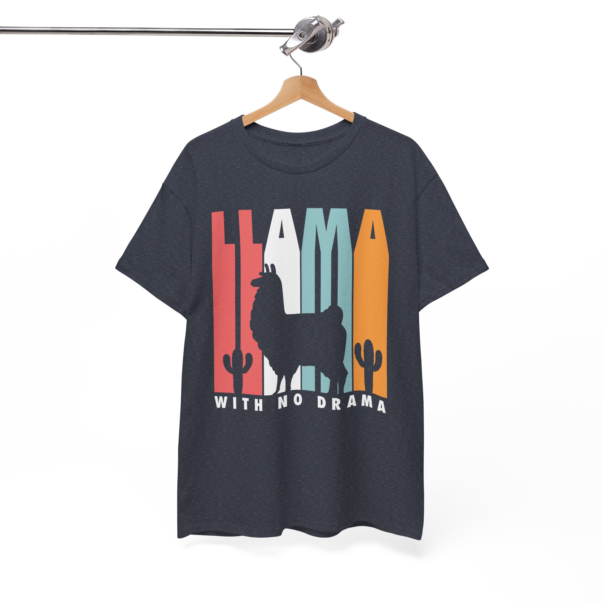 Llama With No Drama Retro T‑Shirt