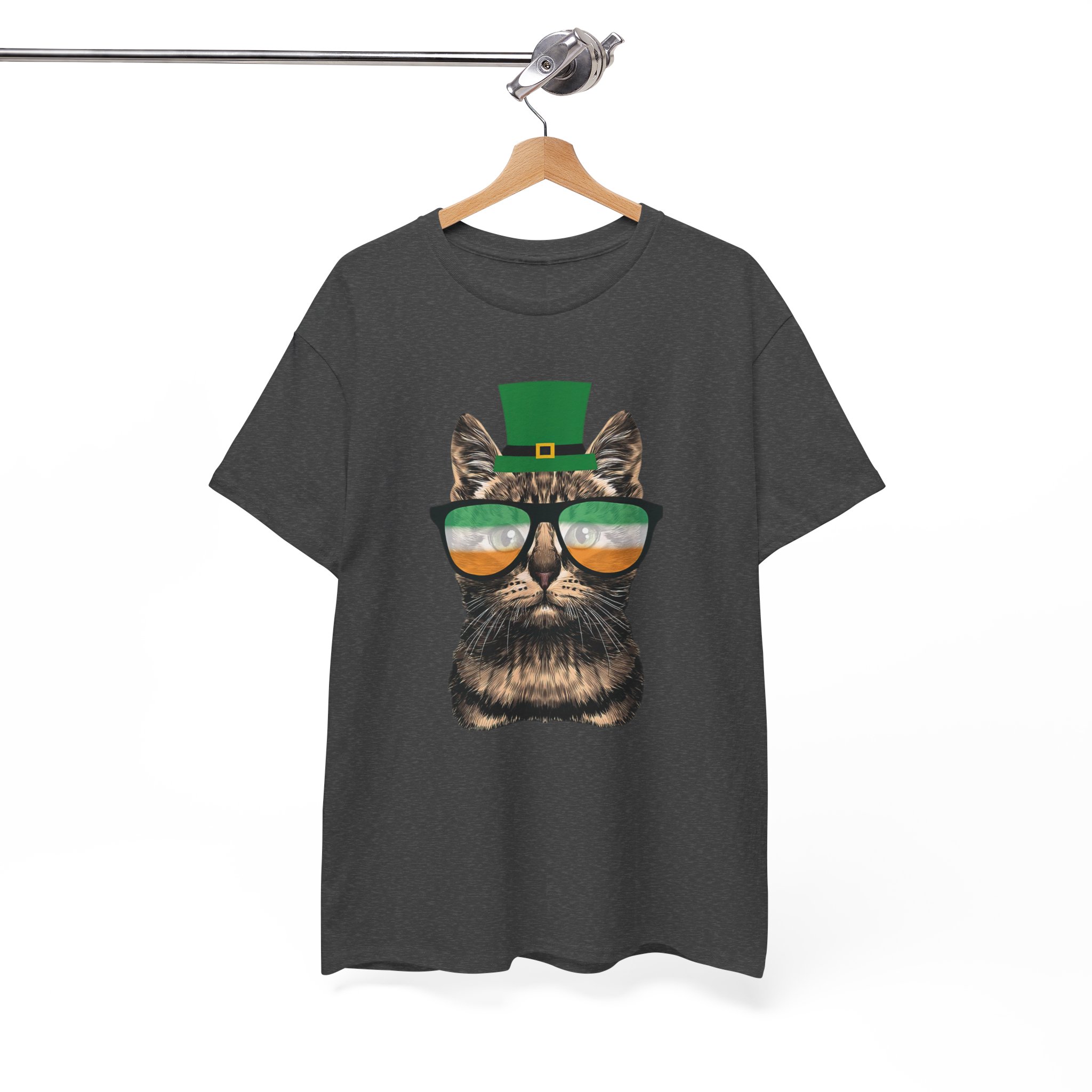St. Patrick's Day Cat & Leprechaun T-Shirt - Image 6