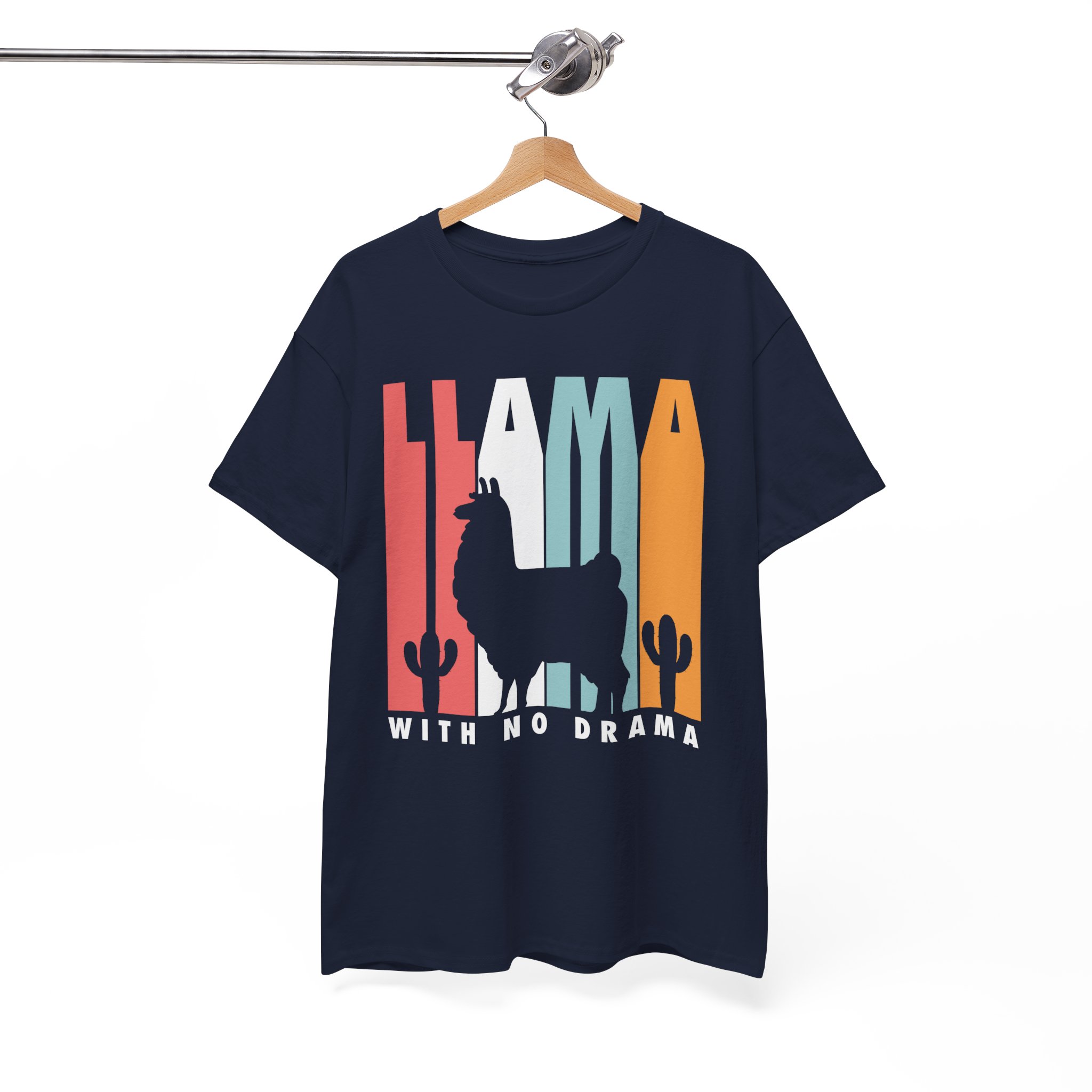 Llama With No Drama Retro T‑Shirt - Image 8