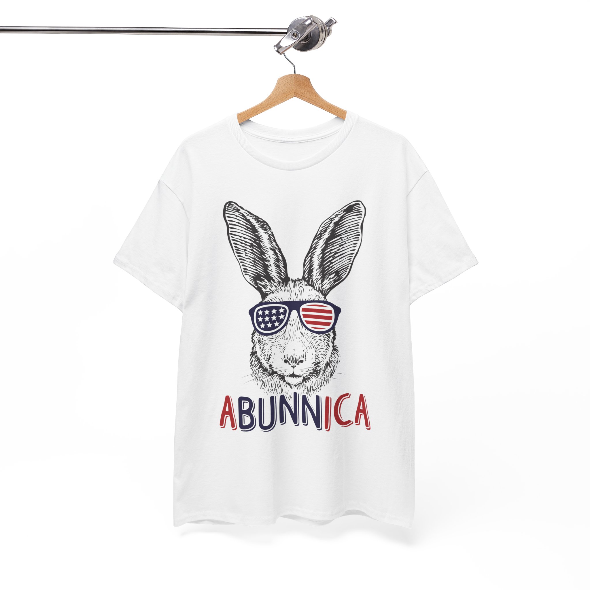 Abunnica Bunny Rabbit Patriotic 4th of July Day T-Shirt - Image 2