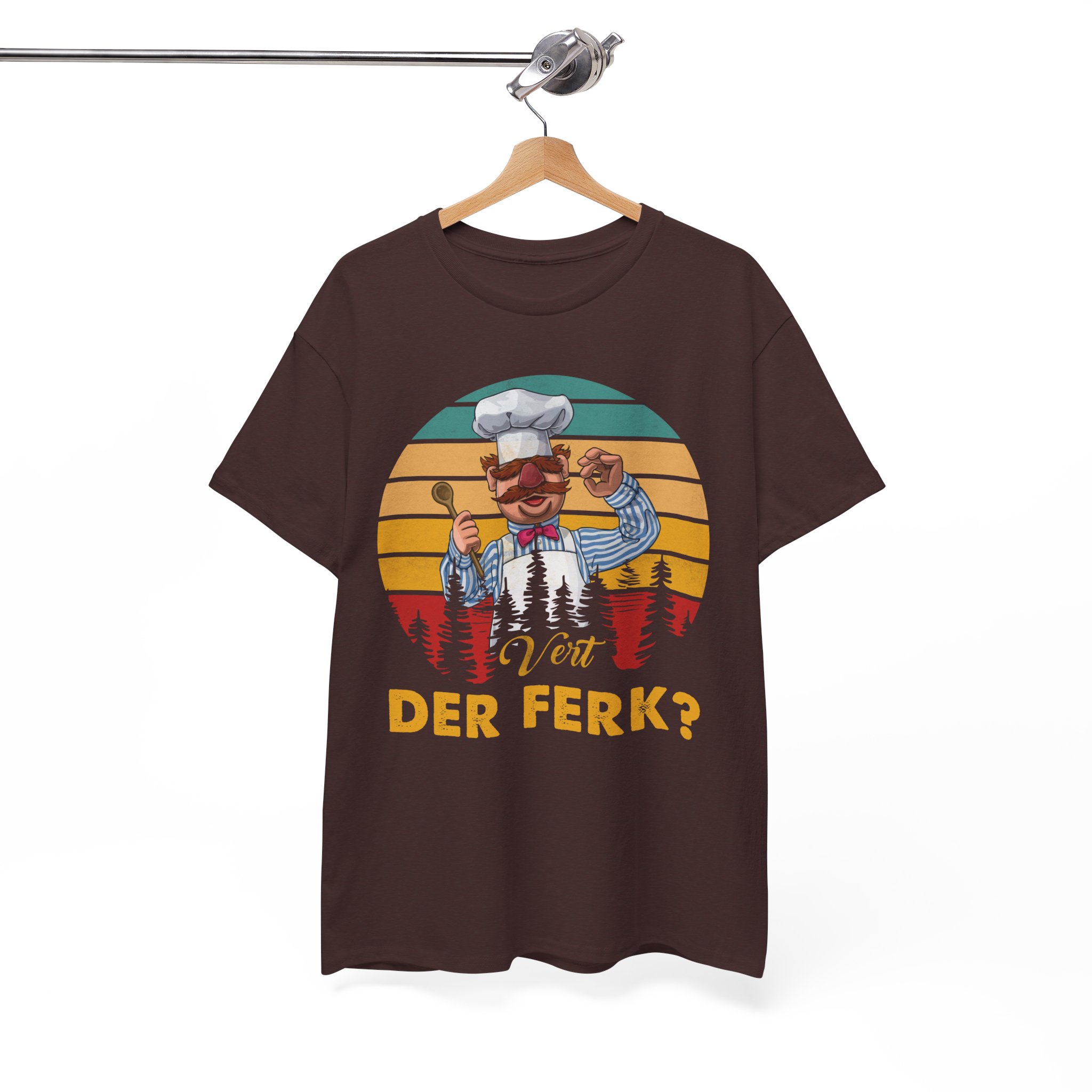 Vot Der Ferk Funny Chef Cooking Vintage Retro T-Shirt - Image 2