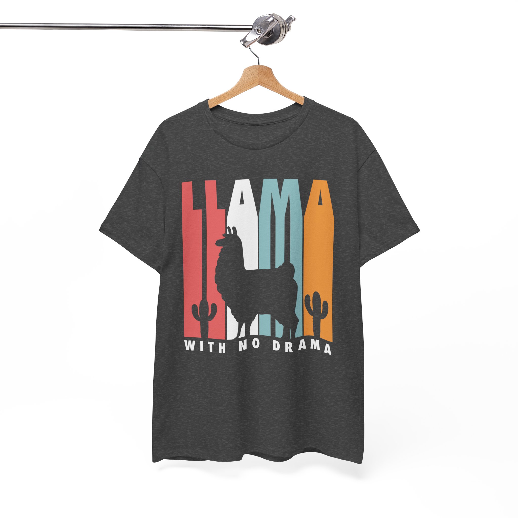 Llama With No Drama Retro T‑Shirt - Image 5