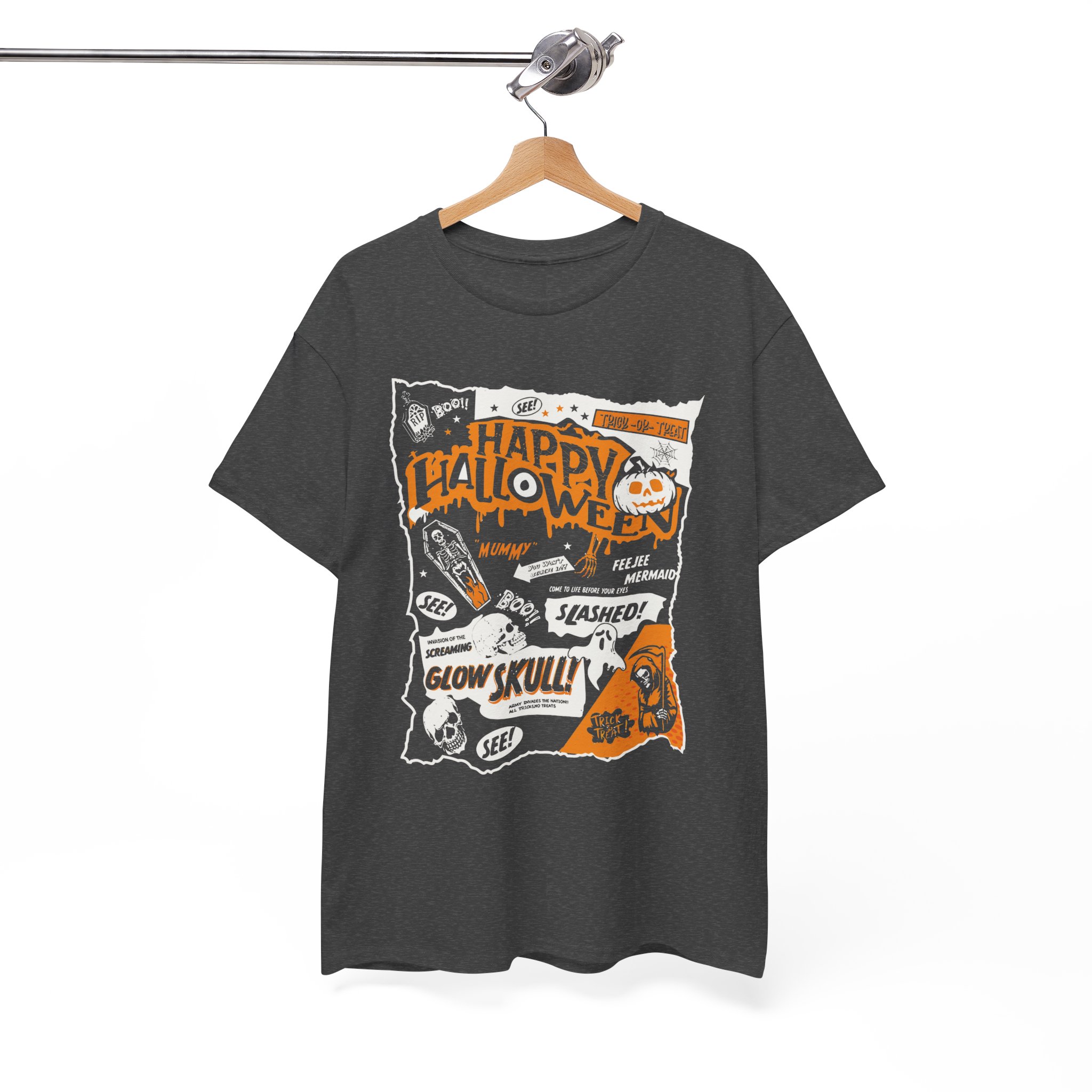Happy Halloween Glow Skull Party T-Shirt
