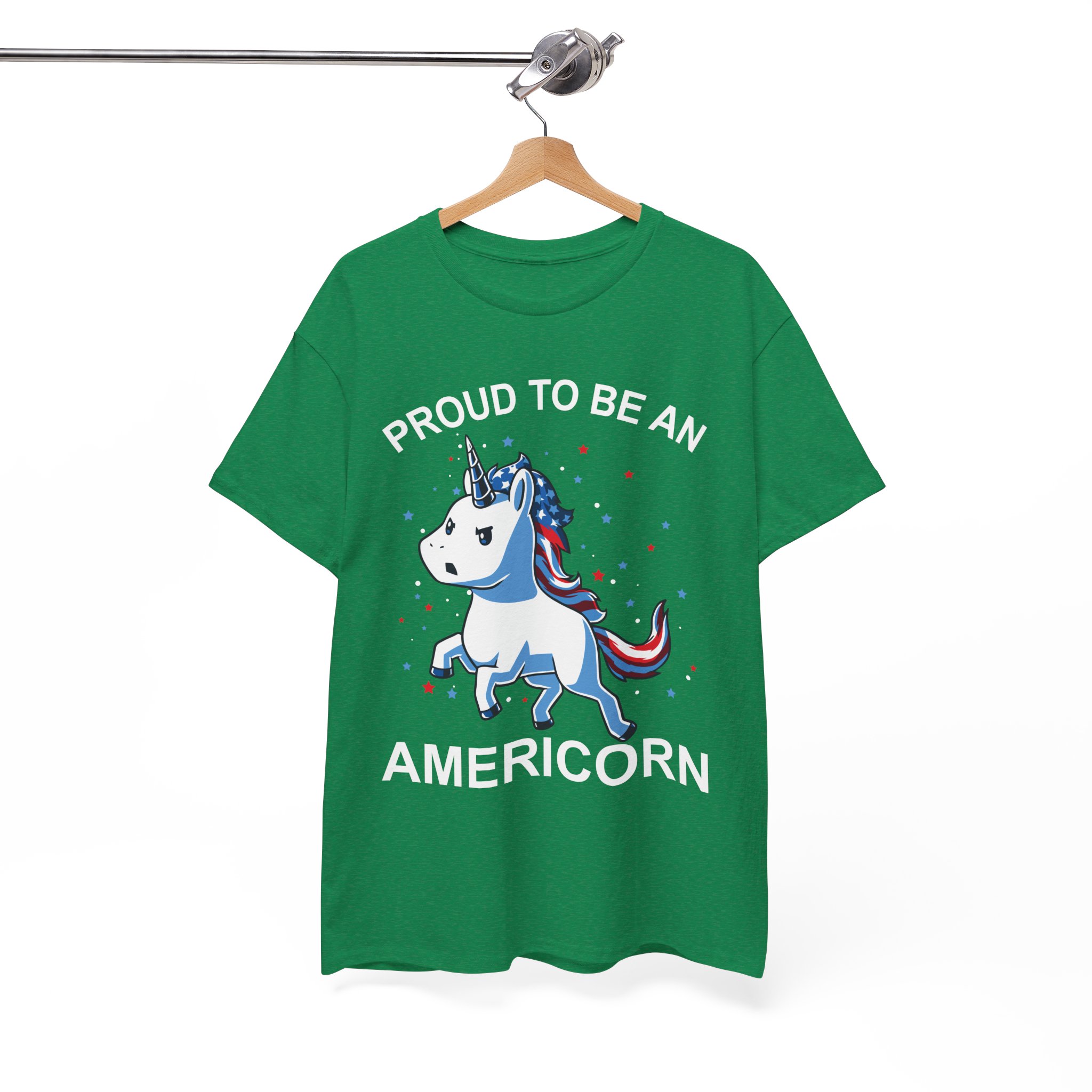 Proud to Be an Americorn Unicorn Patriotic American T-Shirt - Image 5