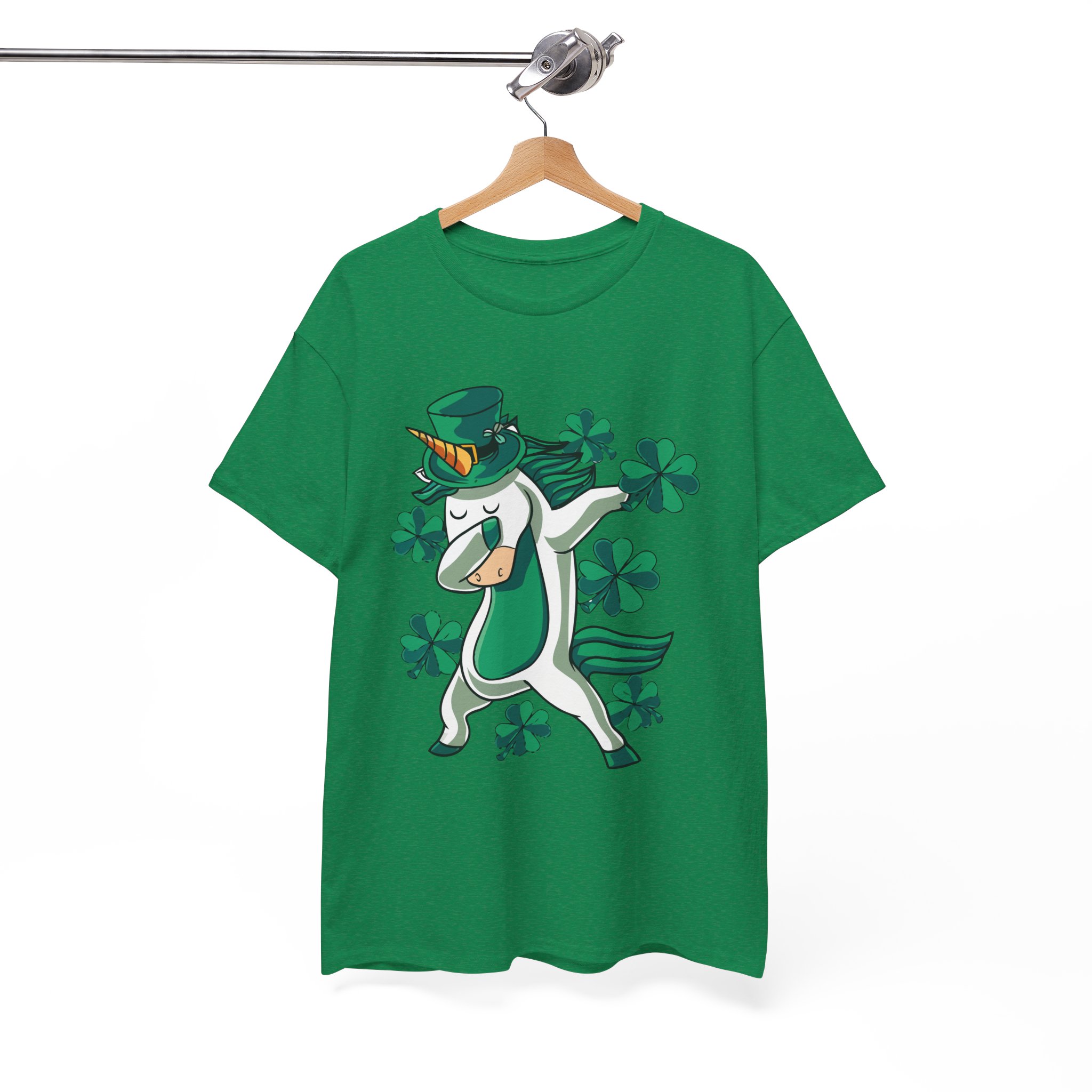 St. Patrick's Day Unicorn Irish Dabbing T-Shirt - Image 5
