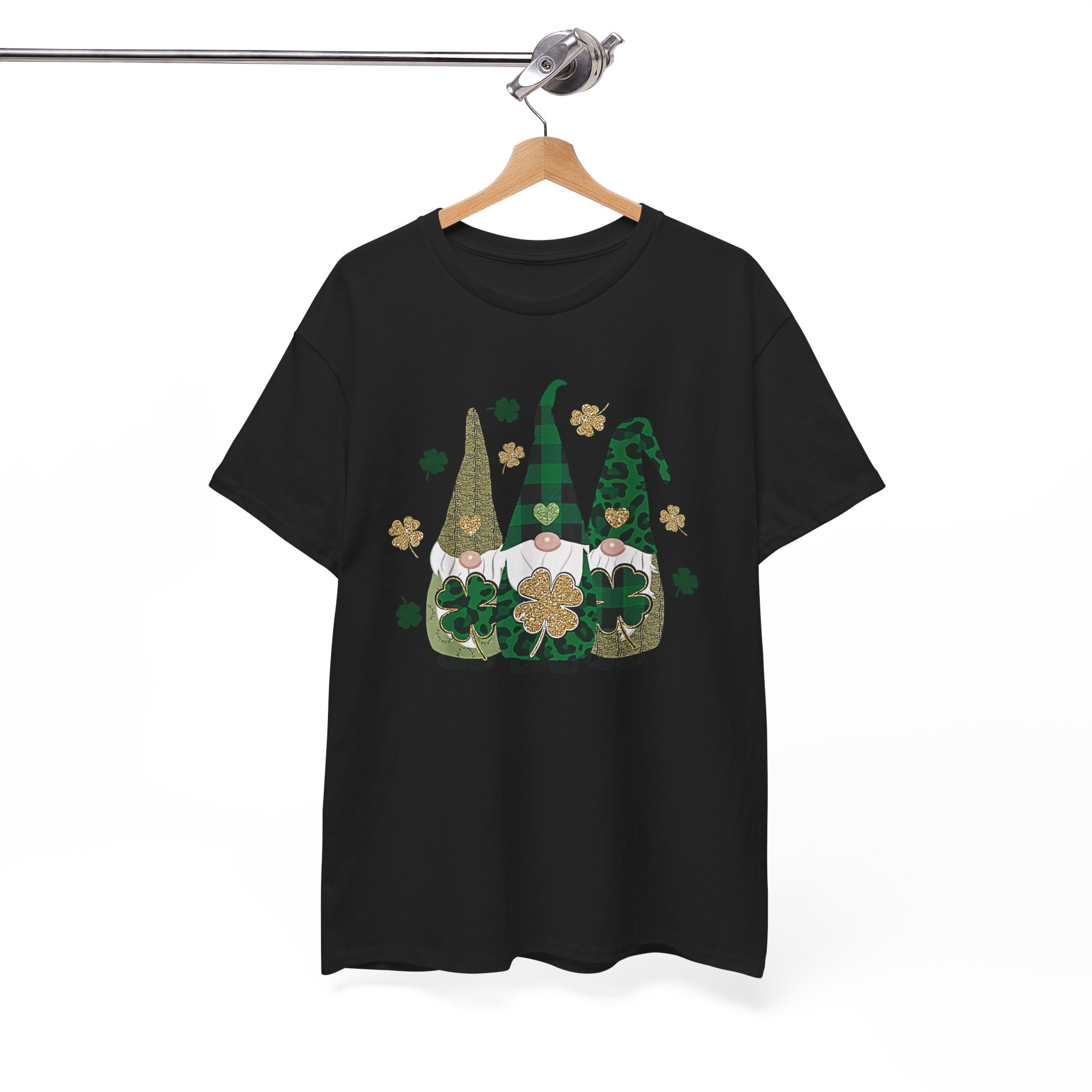 St. Patrick's Day Shamrock Gnome Clover Irish Holiday T-Shirt - Image 2