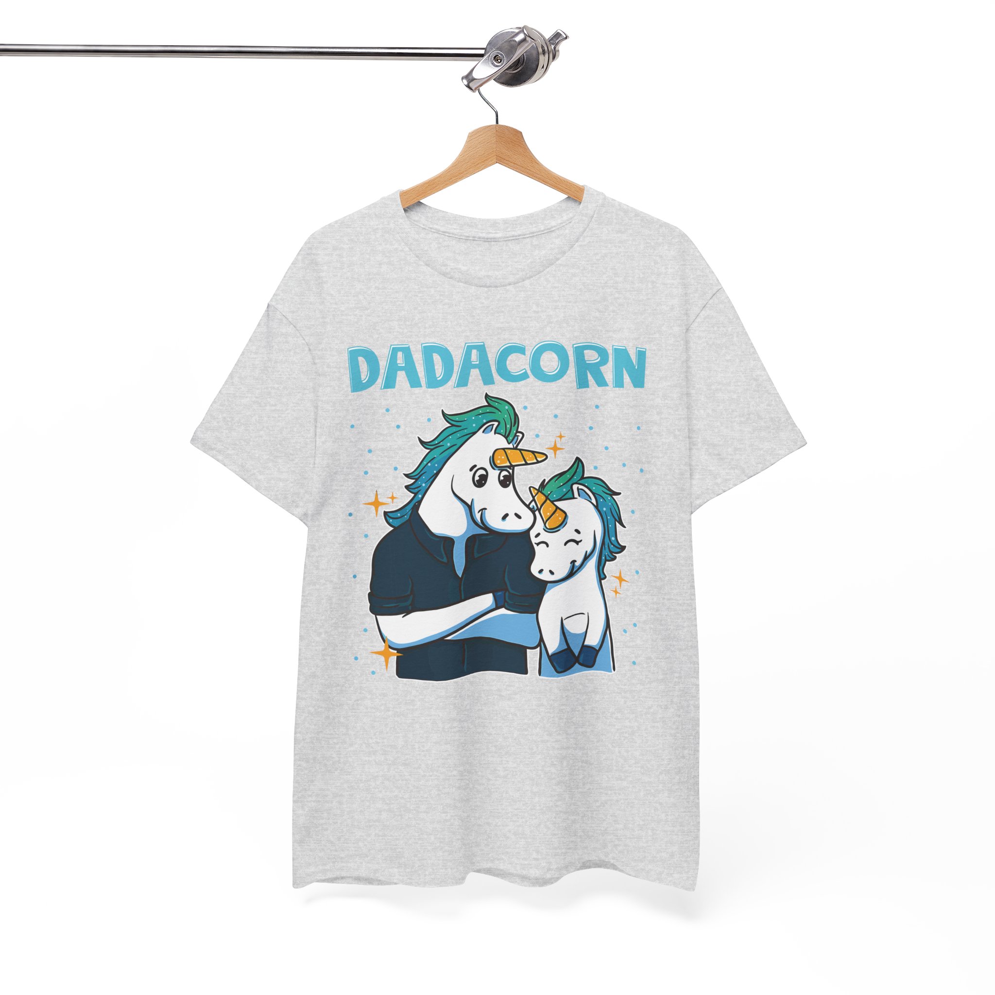 Dadacorn Funny Father & Kid Unicorn T-Shirt - Image 2