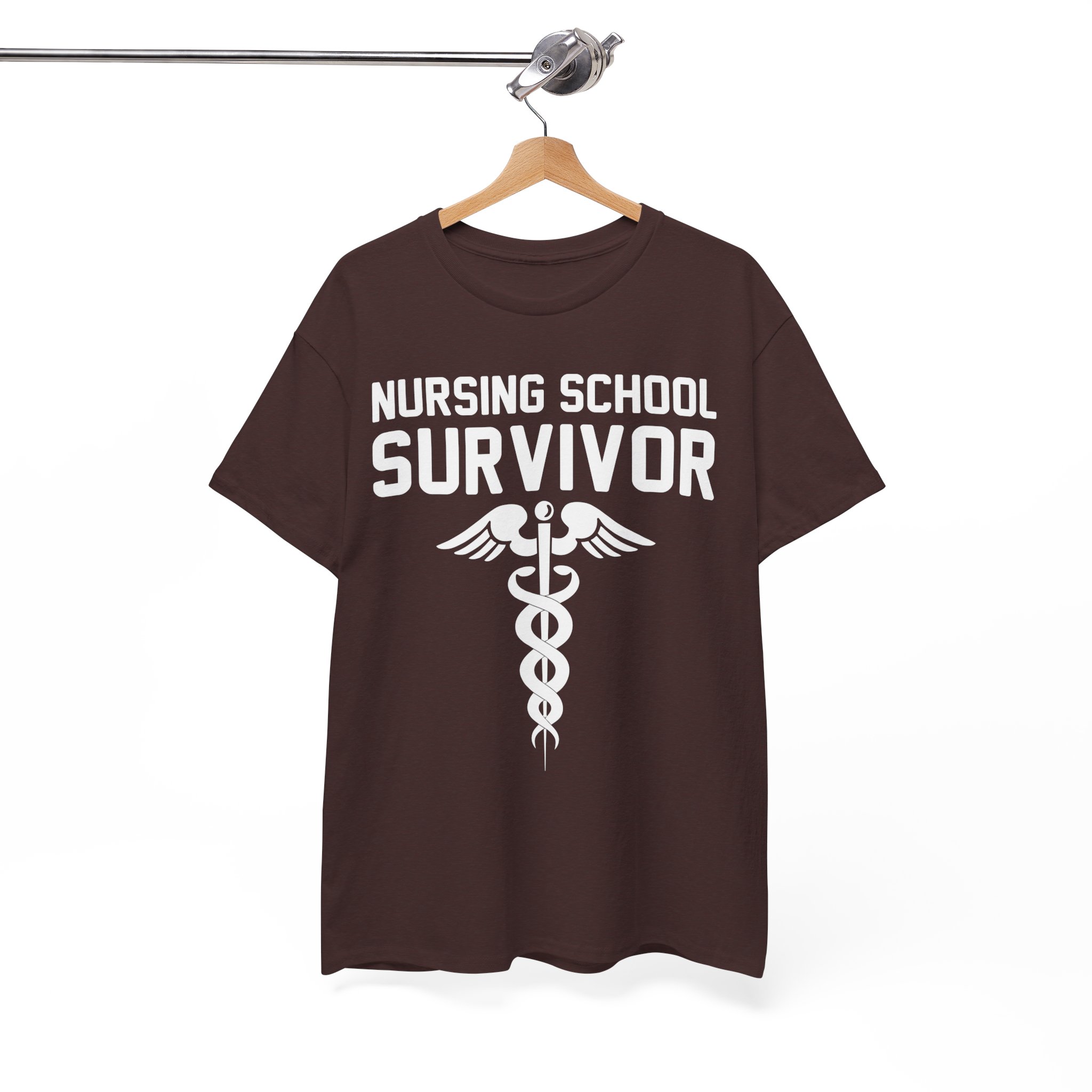Nursing School Survivor Caduceus Grad Gift Tee - Image 2