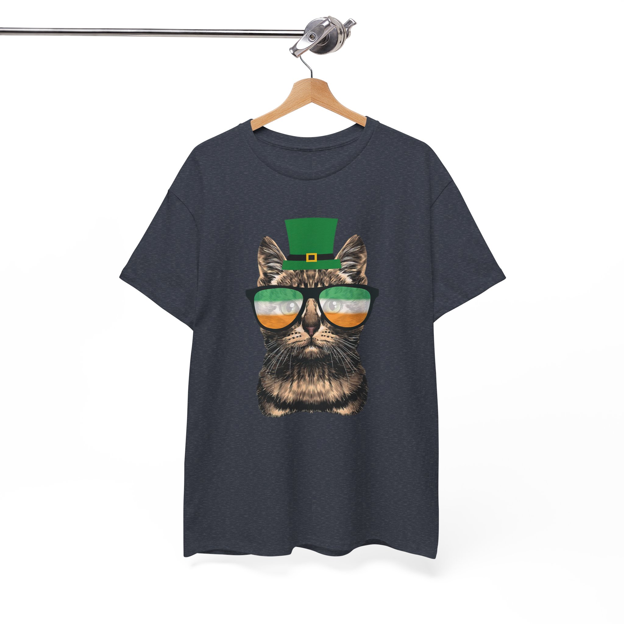 St. Patrick's Day Cat & Leprechaun T-Shirt - Image 9