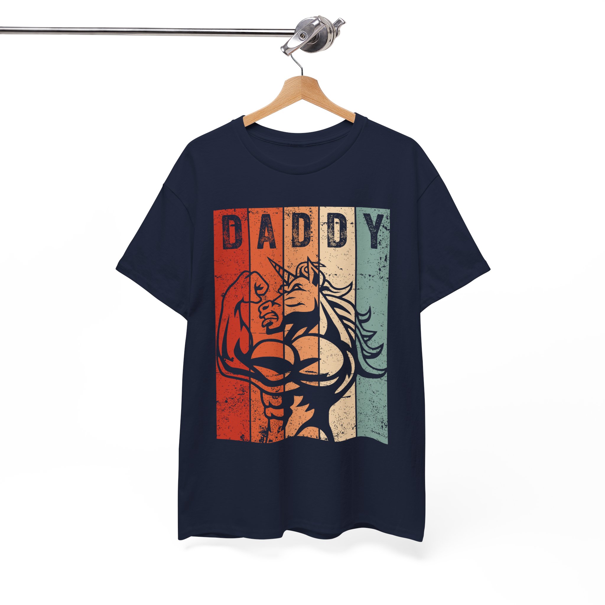 Daddy Vintage Muscle Dad Retro T-Shirt - Image 7