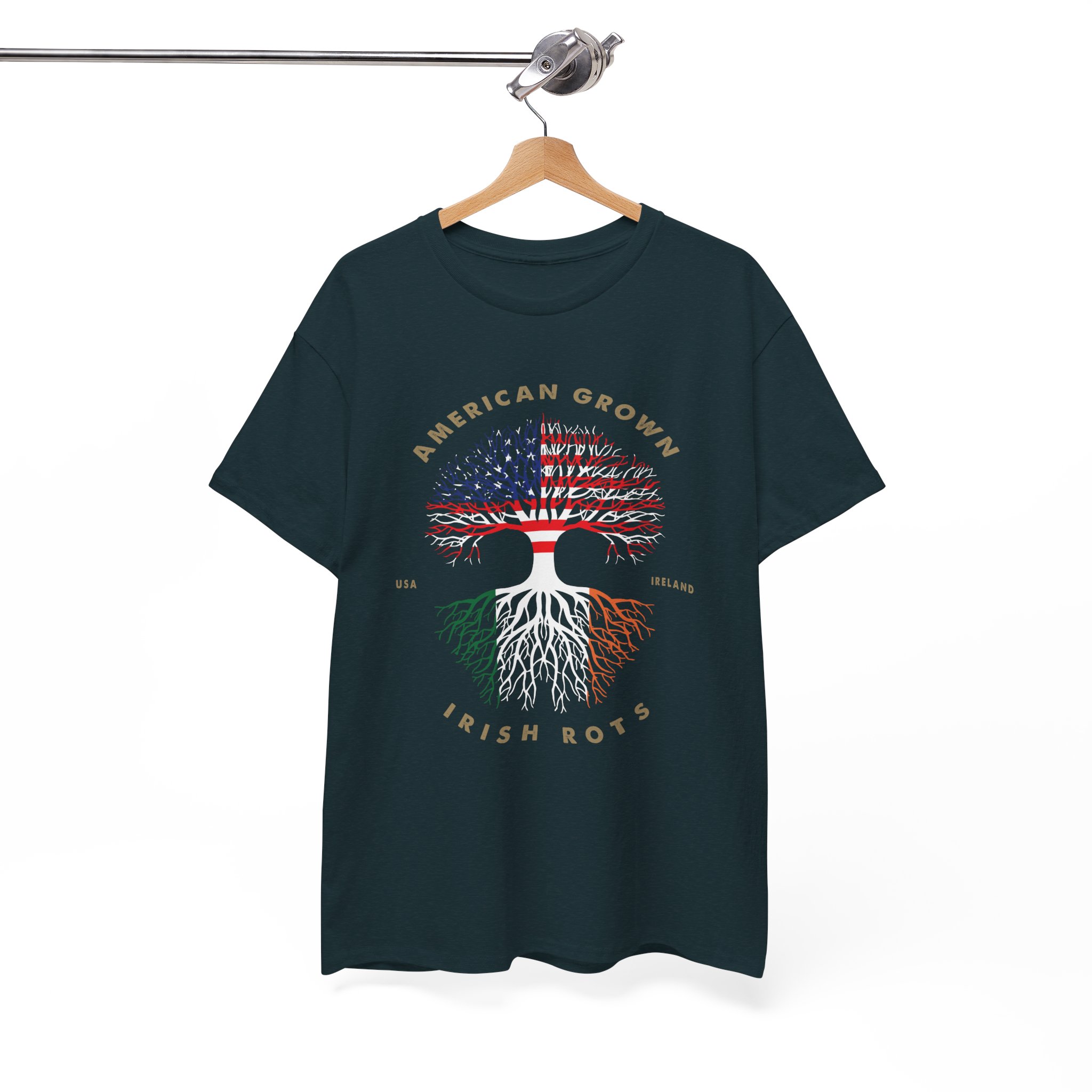 American Grown Irish Roots St. Patrick's Day T-Shirt - Image 8