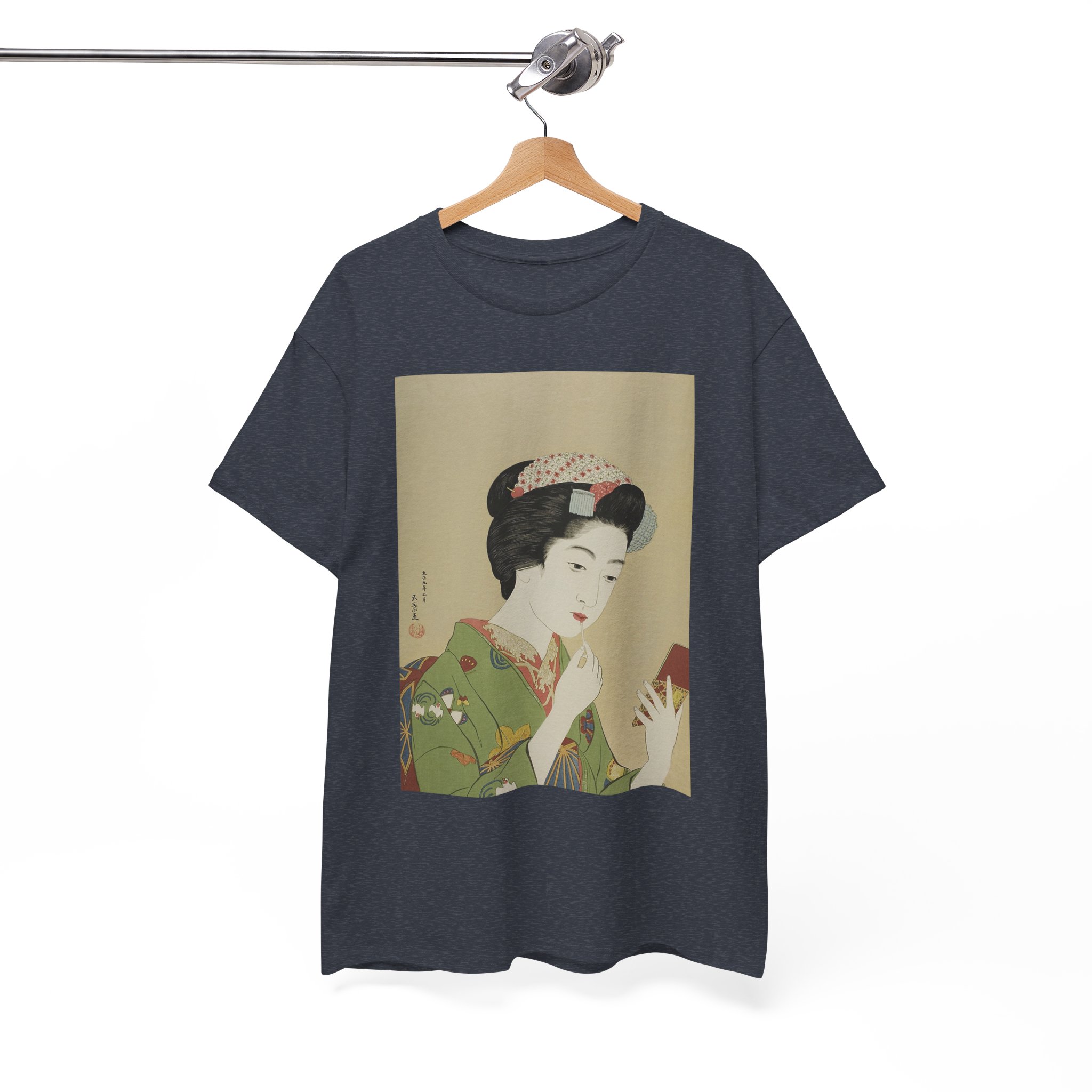 Geisha Japanese Woodblock Art Vintage Retro T‑Shirt - Image 10