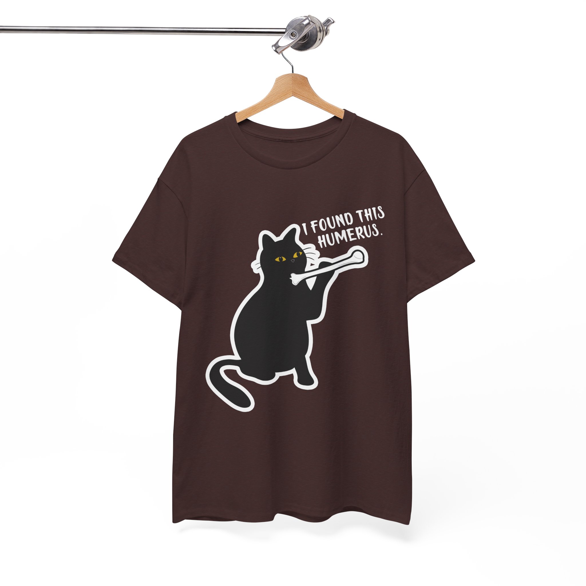 I Found This Humerus Funny Cat Anatomy Skeleton T-Shirt - Image 2