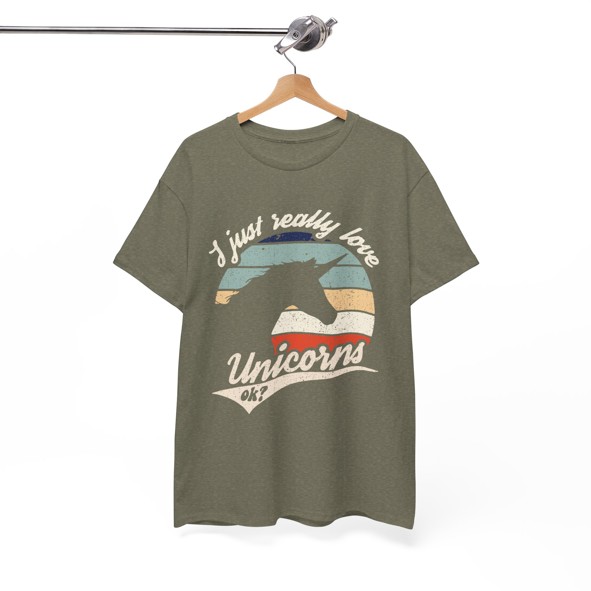 I Just Really Love Unicorns Vintage Retro T-Shirt - Image 5