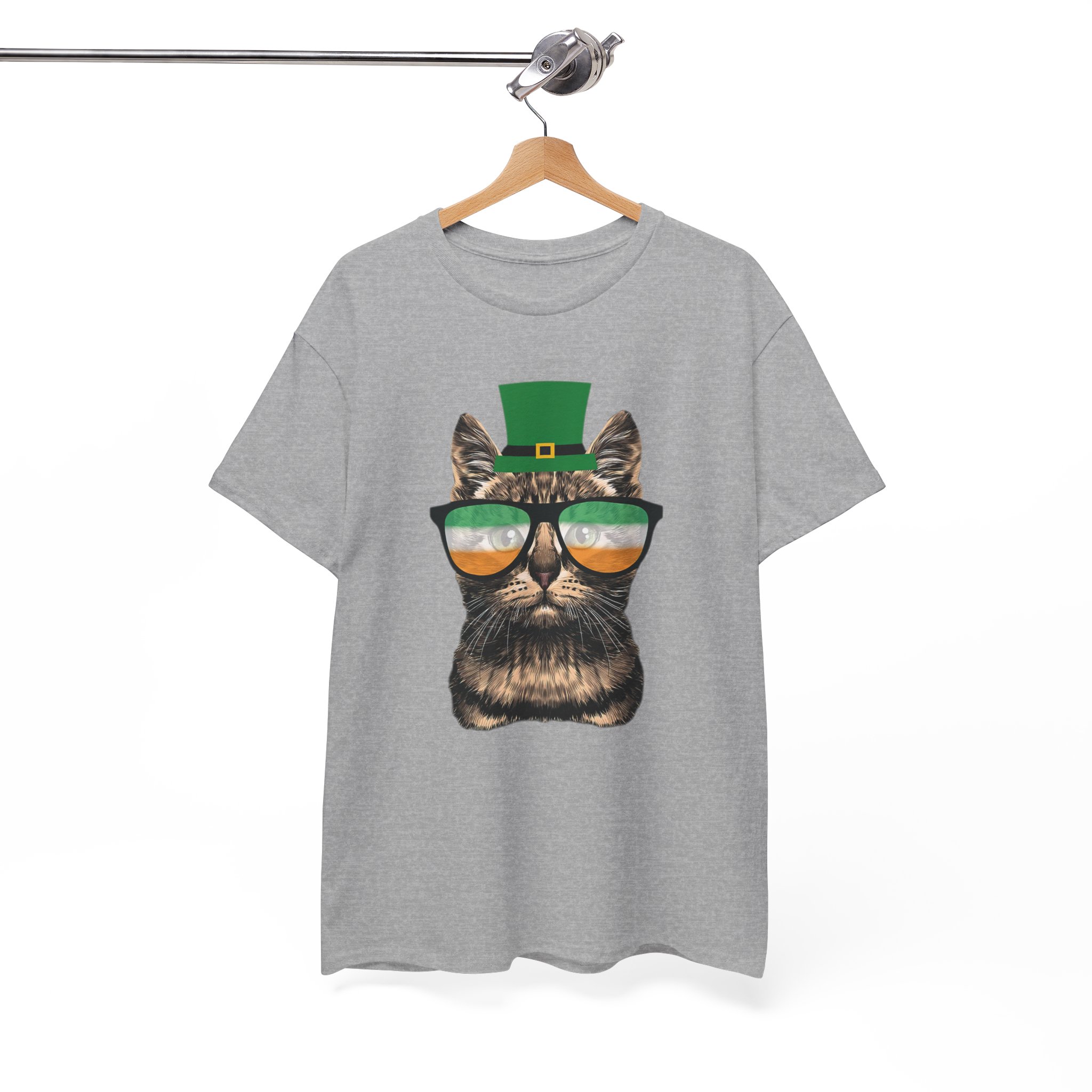 St. Patrick's Day Cat & Leprechaun T-Shirt - Image 7