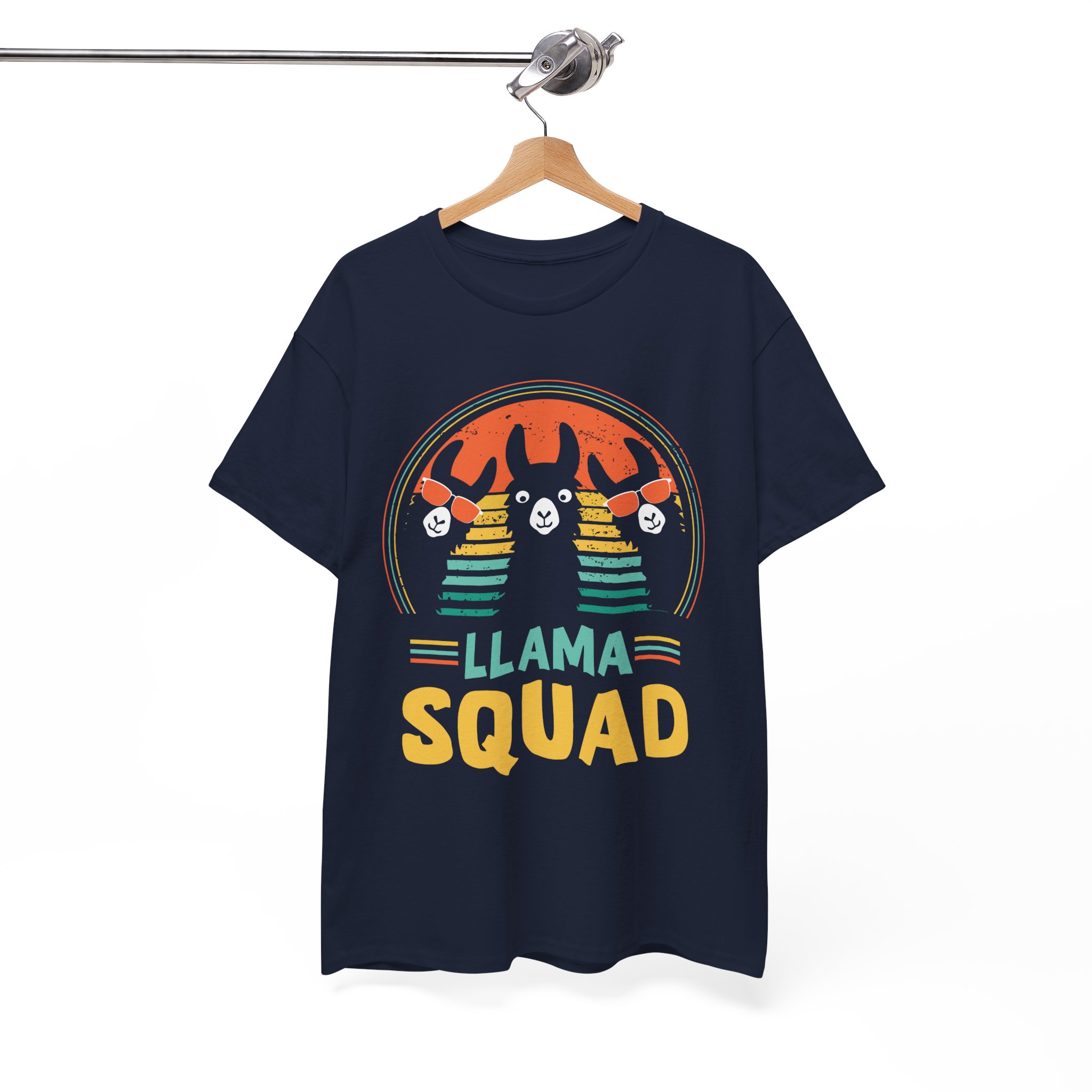 Llama Squad Graphic Tee - Retro Colorful Llama Shirt