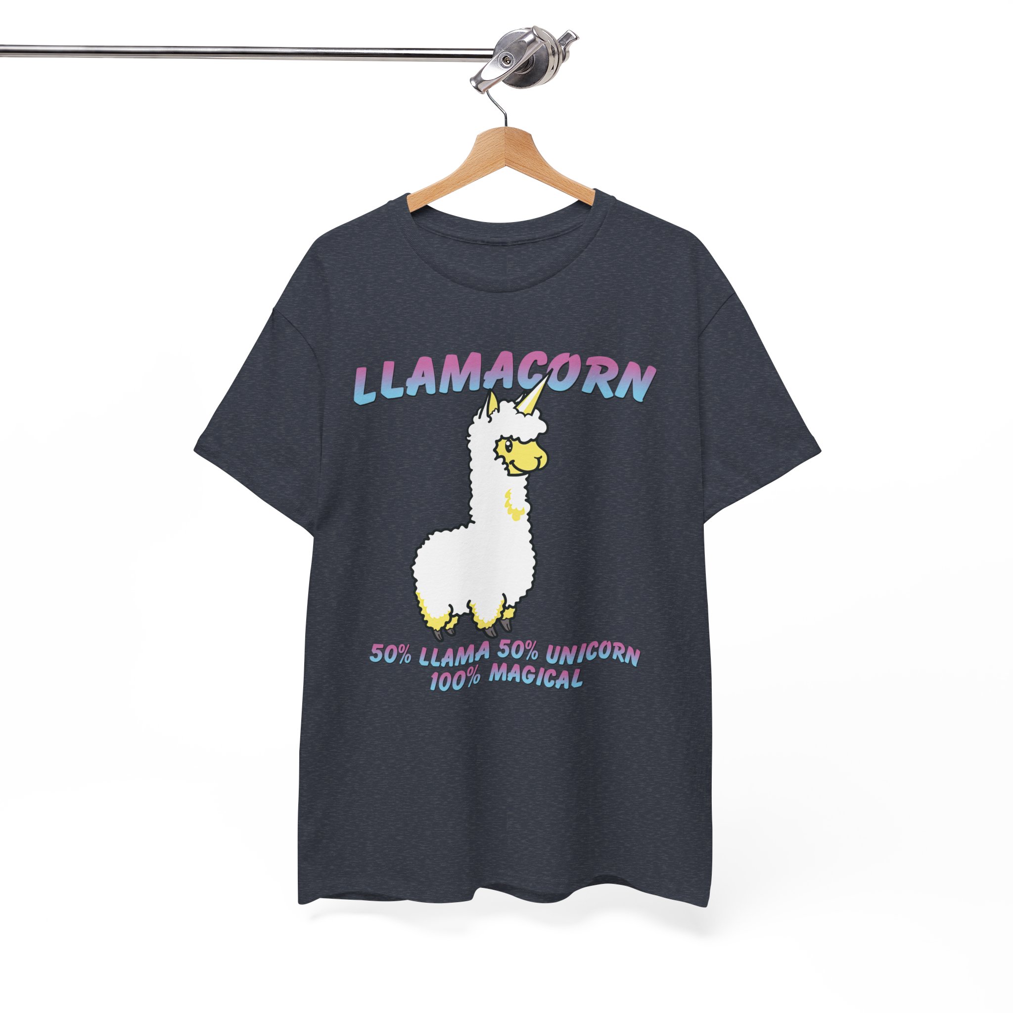 Llamacorn T-Shirt - "50% Llama 50% Unicorn 100% Magical" Cute Graphic Tee - Image 8
