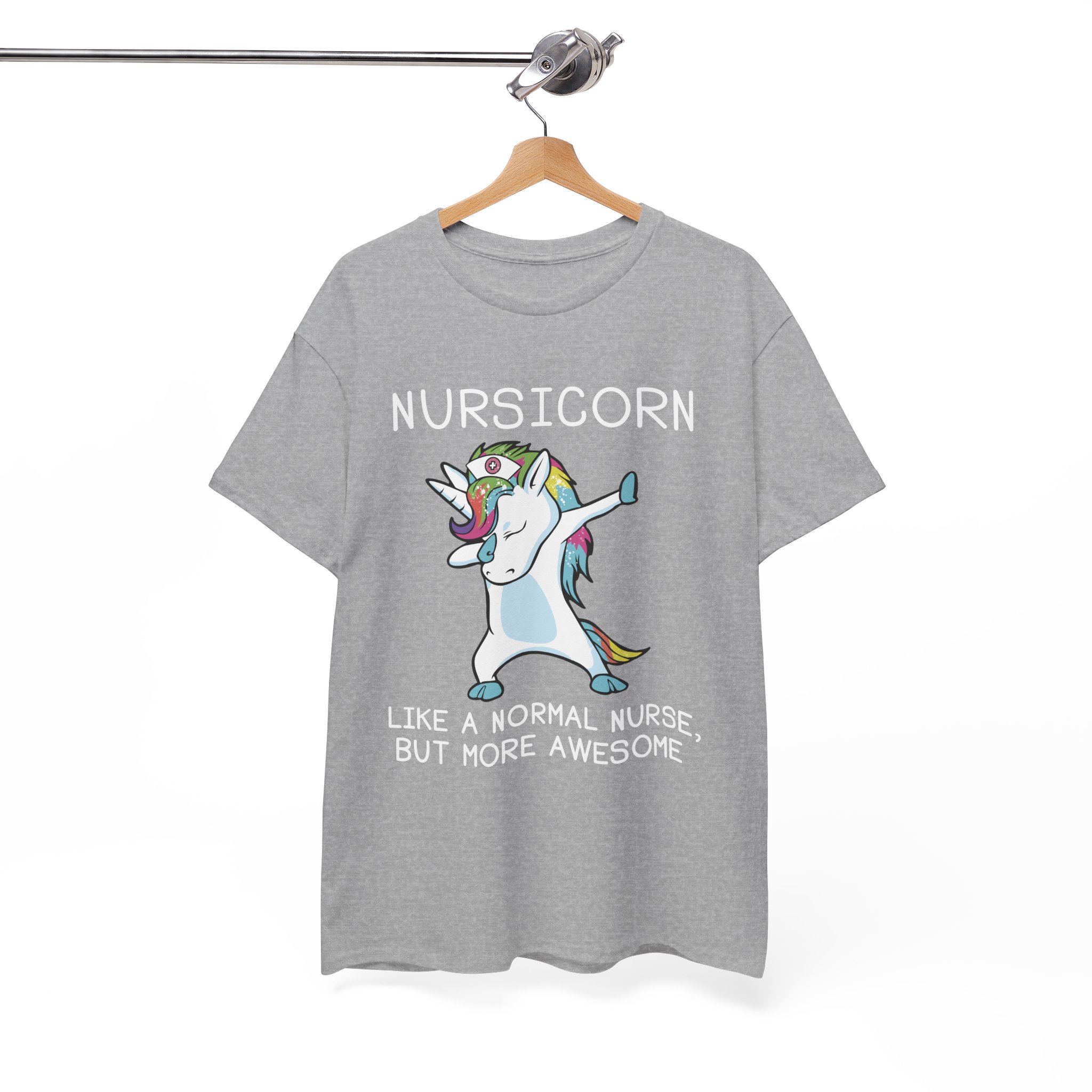 Nursicorn Awesome Unicorn Nurse T-Shirt - Image 3