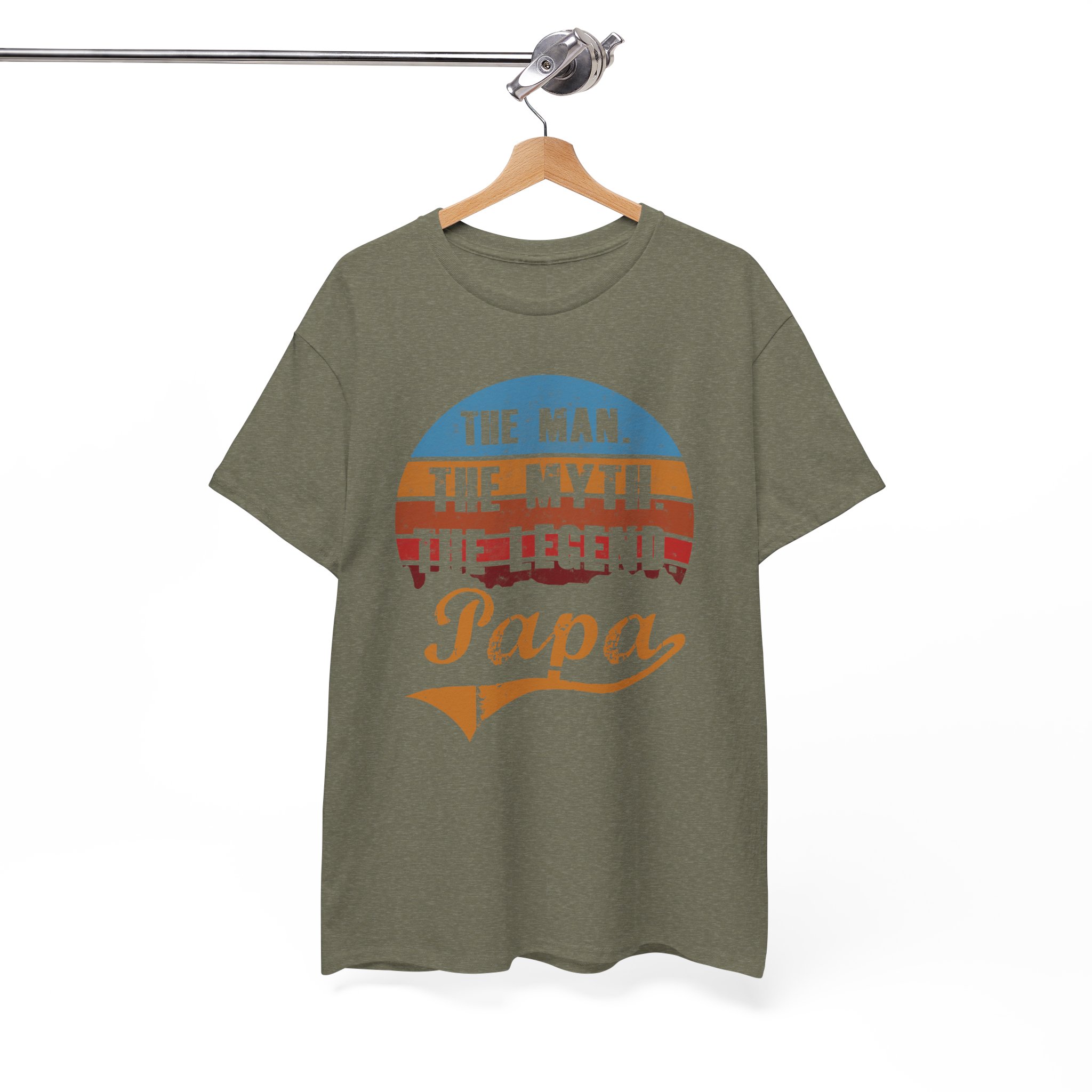 The Man The Myth The Legend Papa Retro Fathers Day T-Shirt - Image 3