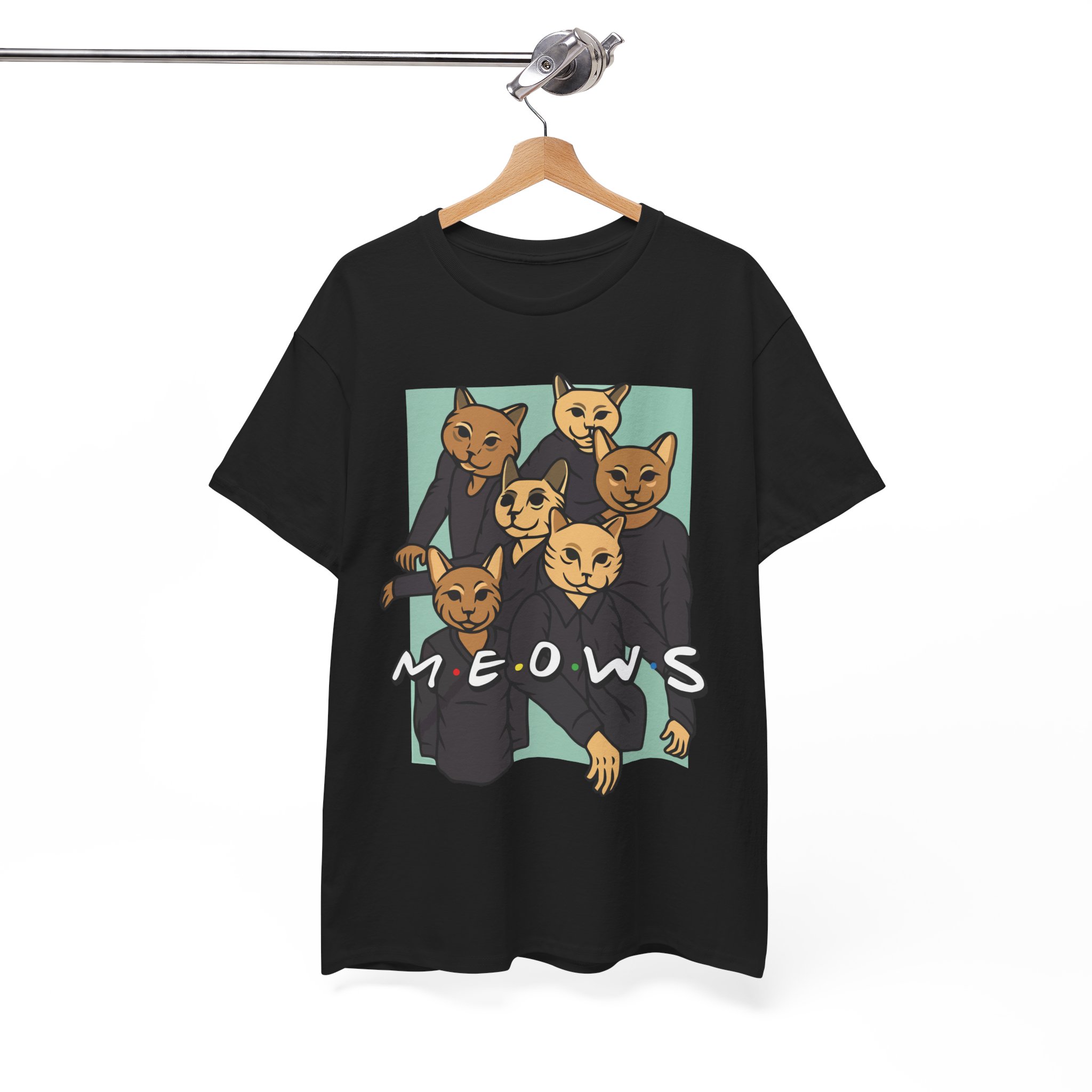 MEOWS Cat Retro T‑Shirt