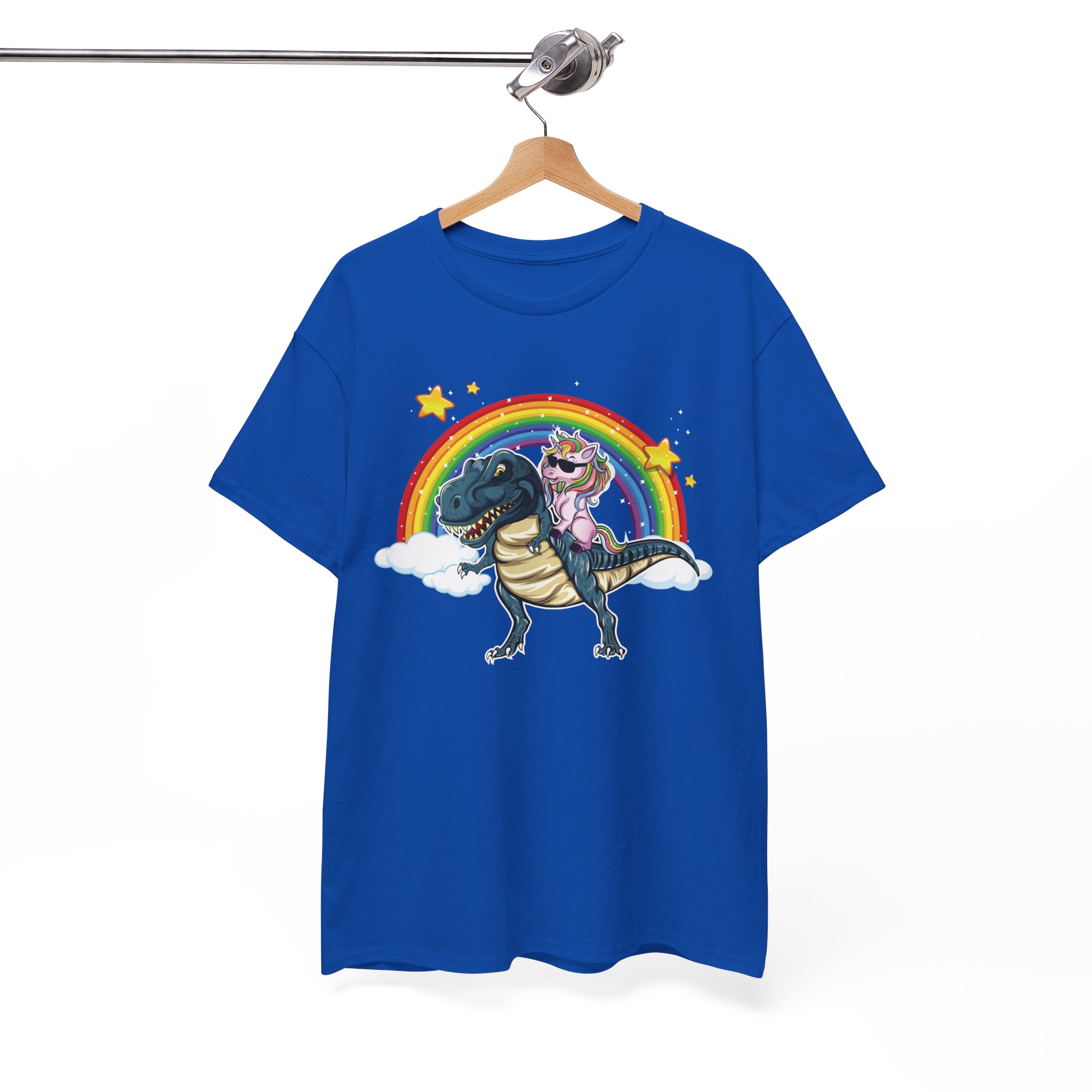 Unicorn Ride Dino T-Rex Retro T-Shirt - Image 7