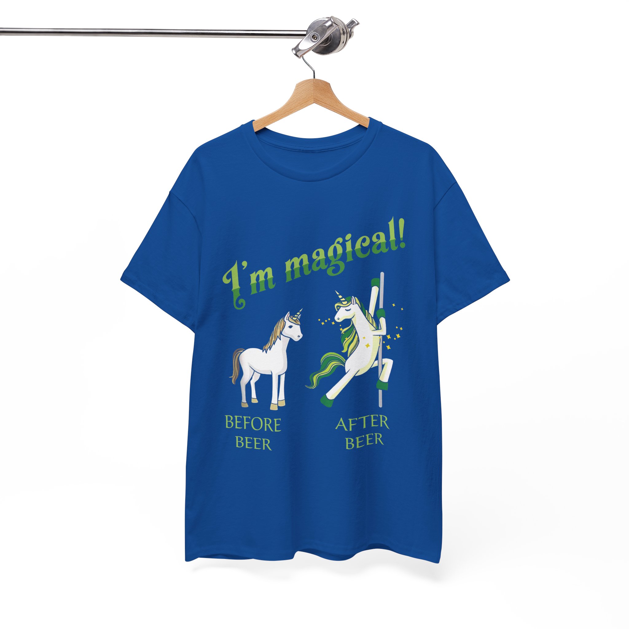 I’m Magical! Before Beer After Beer Unicorn T‑Shirt - Image 6