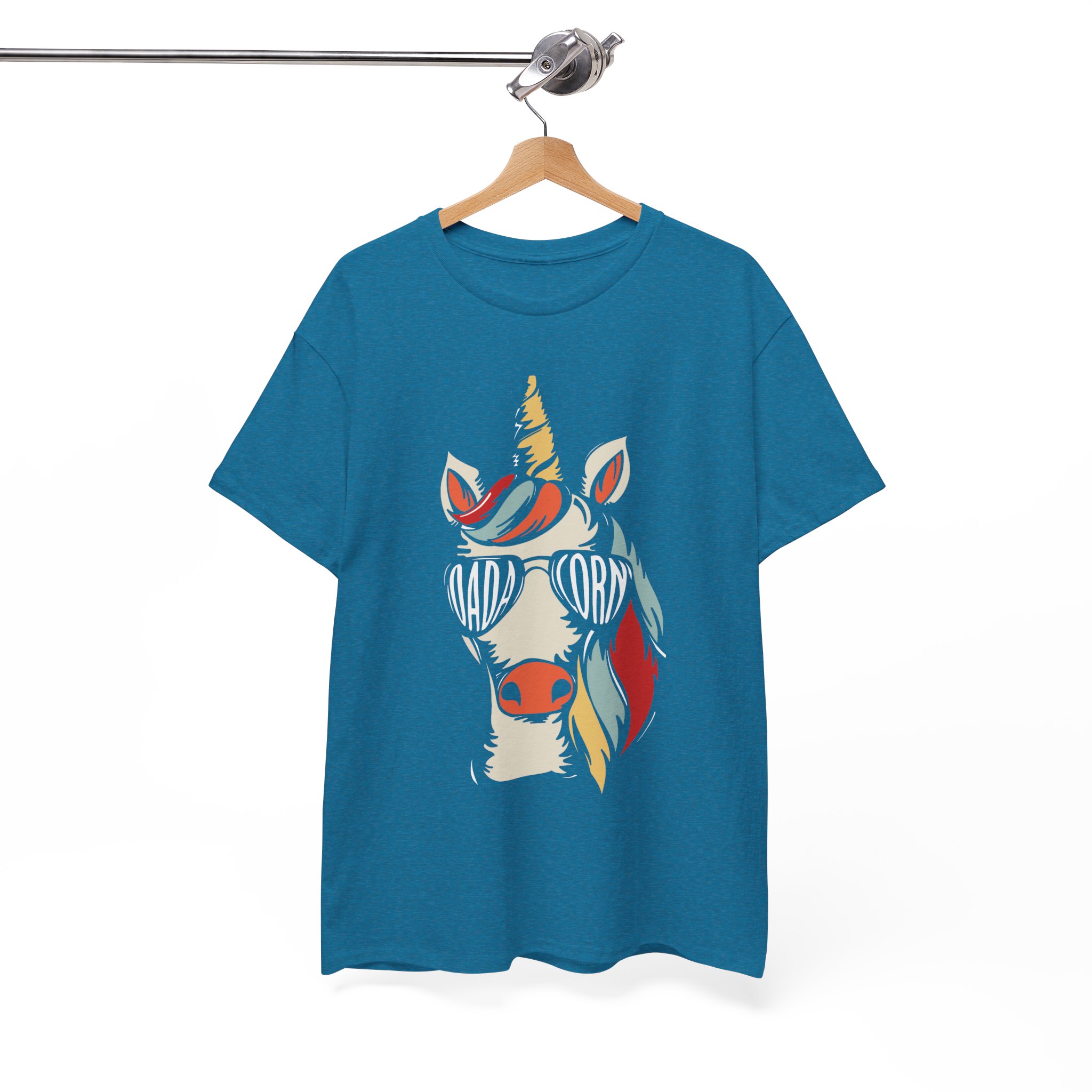Dad Unicorn Sunglasses Retro T-Shirt - Image 7