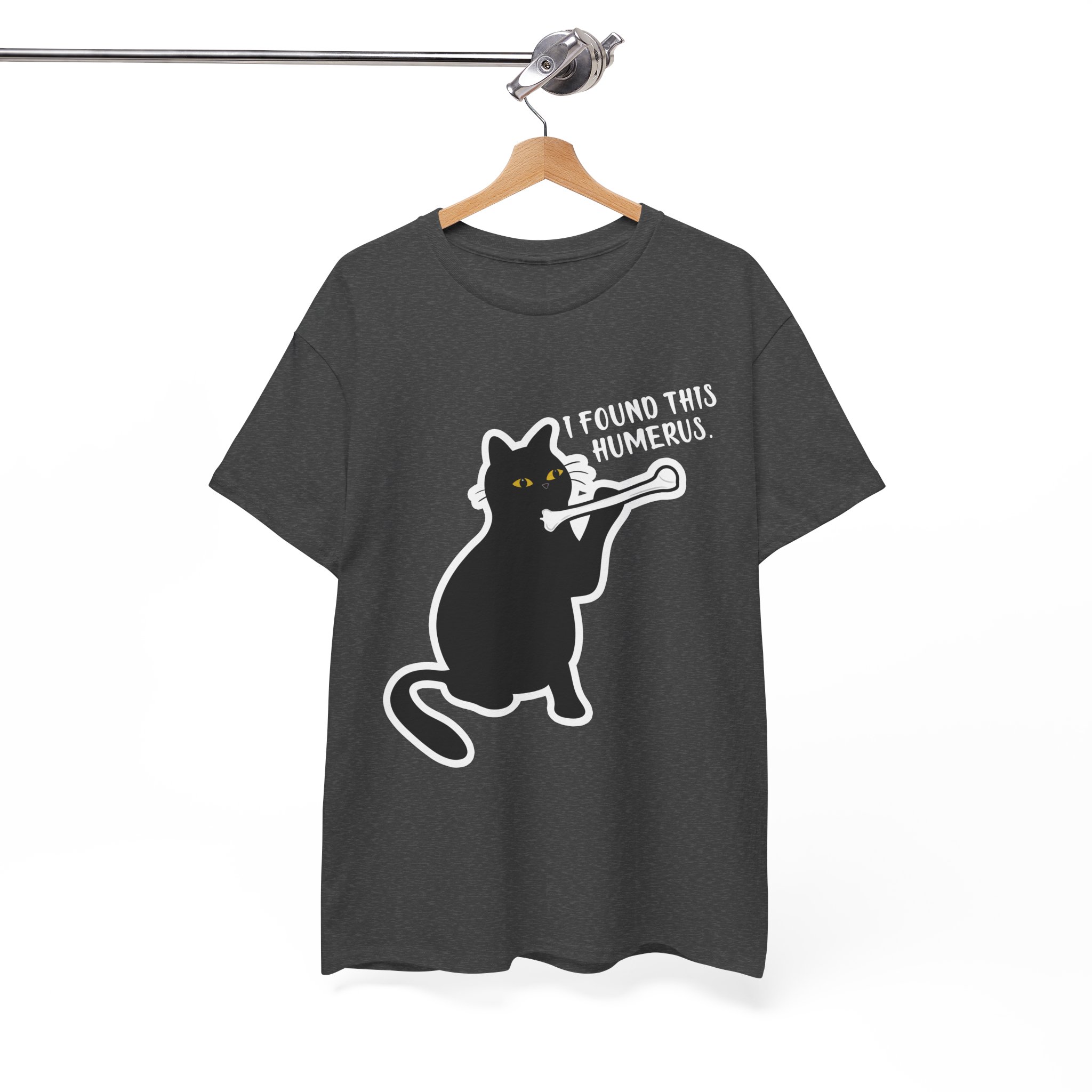 I Found This Humerus Funny Cat Anatomy Skeleton T-Shirt - Image 5