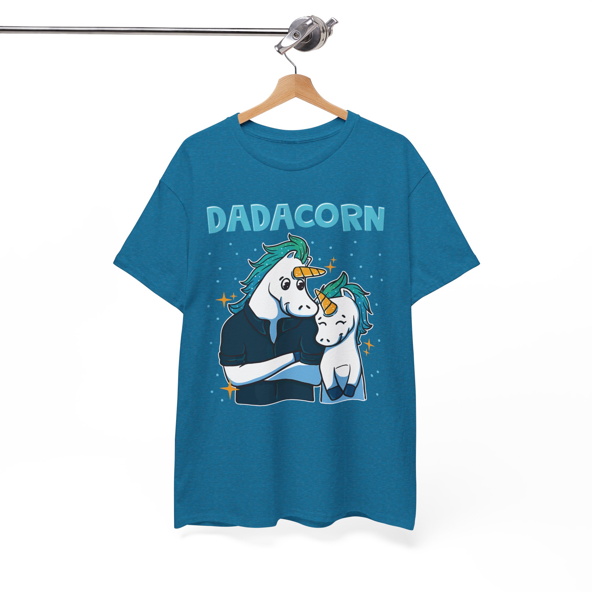 Dadacorn Funny Father & Kid Unicorn T-Shirt - Image 7