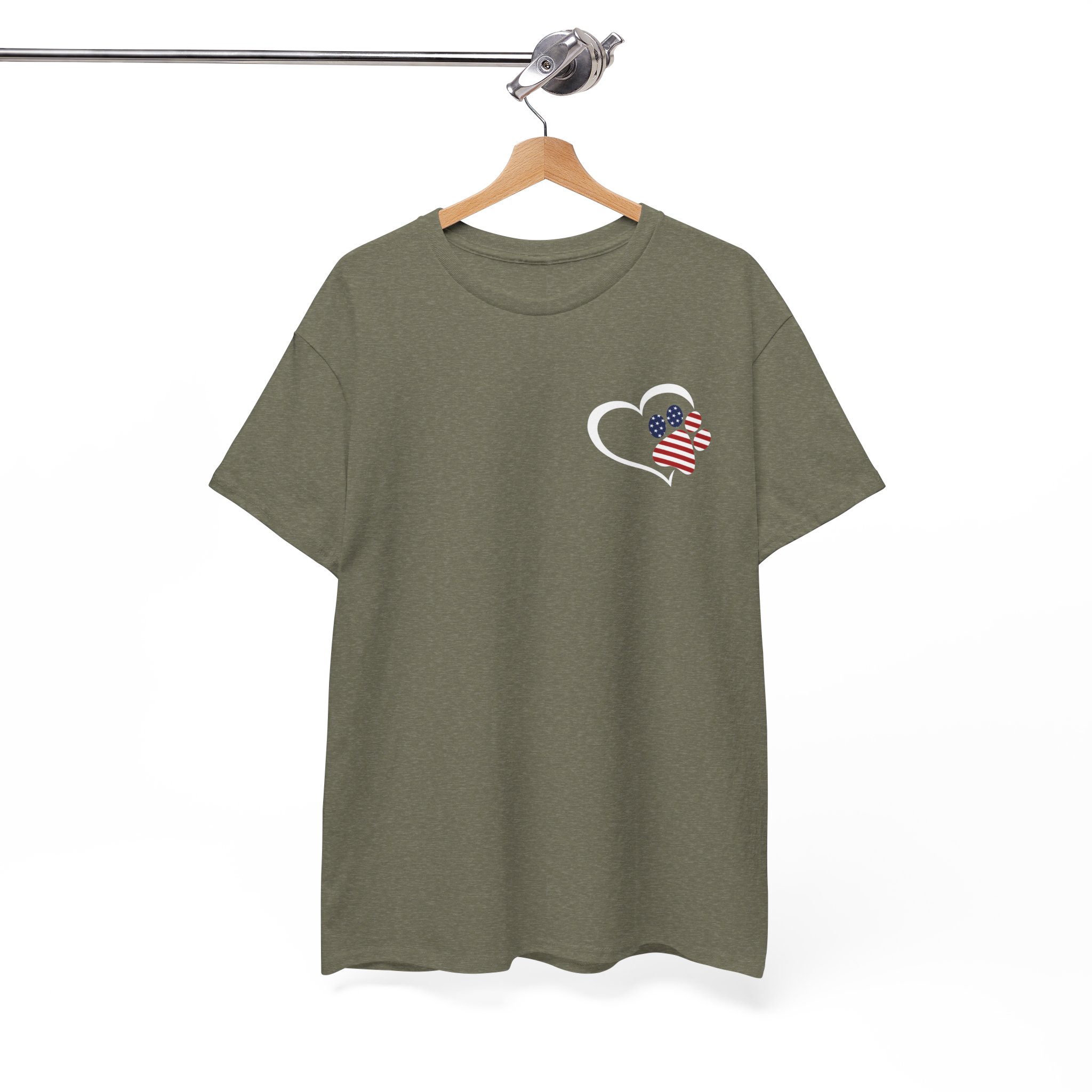 Dog Paw American Patriotic 4th of July T-Shirt - Image 4