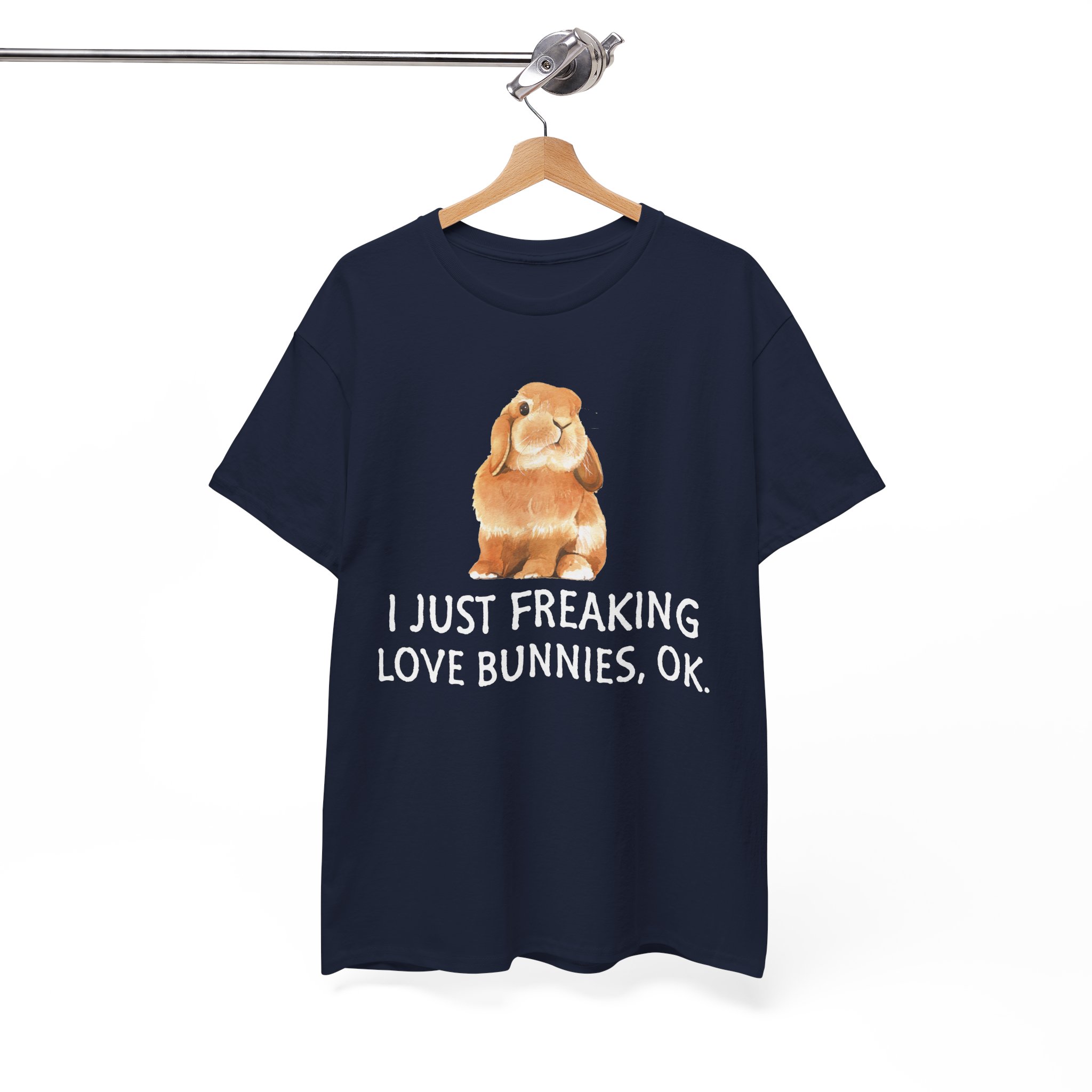 I Just Freaking Love Bunnies Bunny Lover T‑Shirt - Image 8
