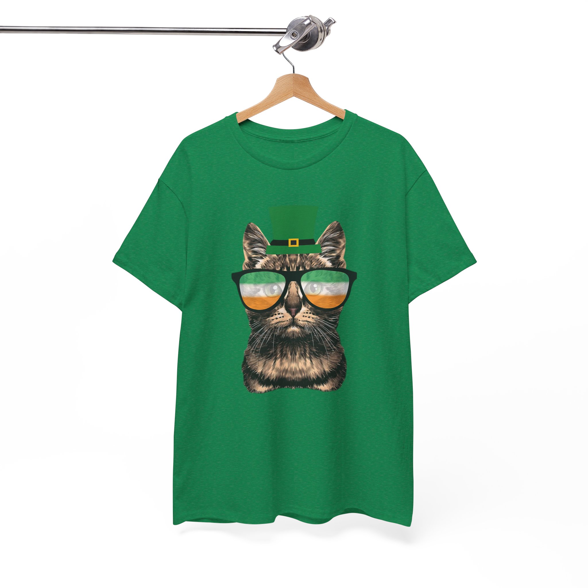 St. Patrick's Day Cat & Leprechaun T-Shirt - Image 8