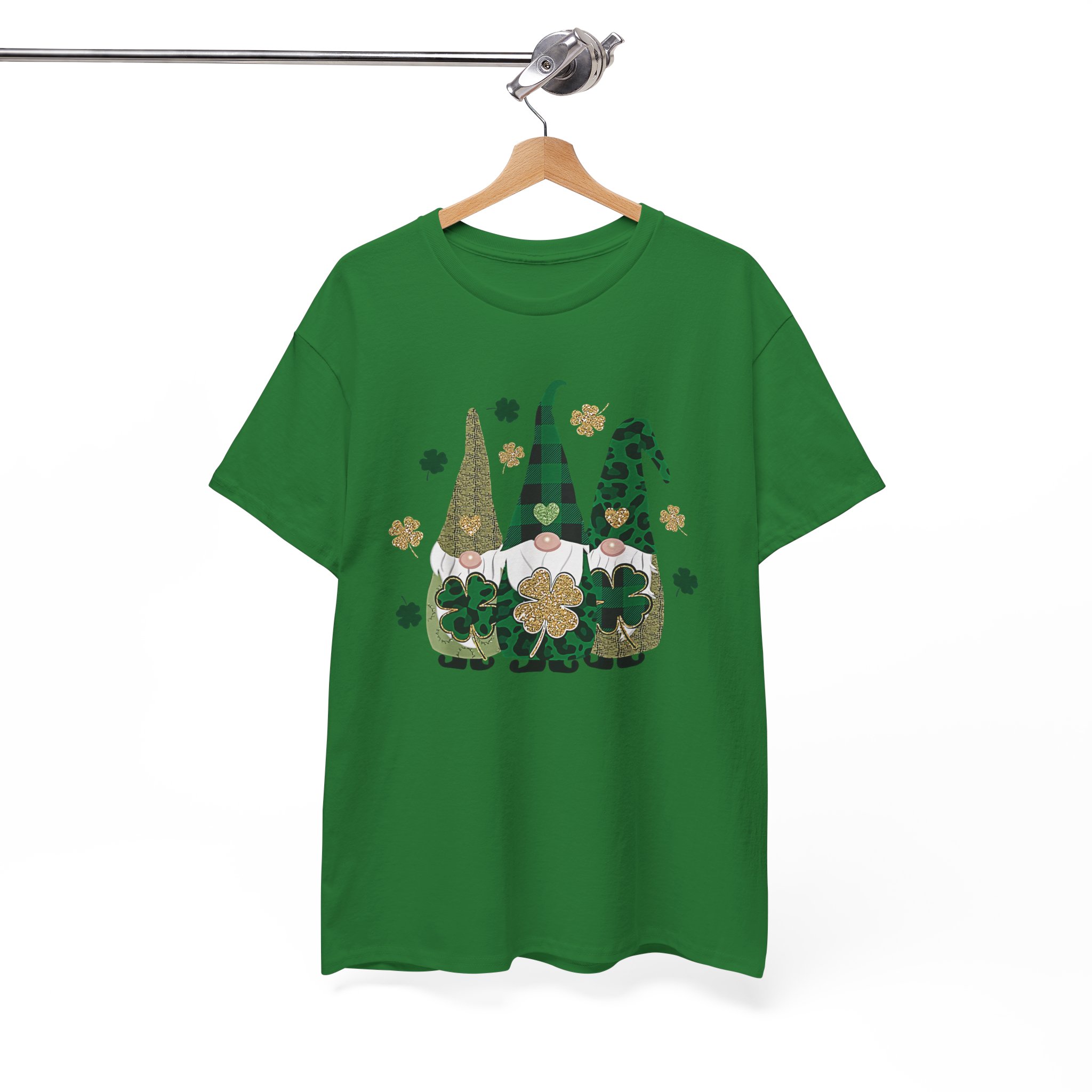 St. Patrick's Day Shamrock Gnome Clover Irish Holiday T-Shirt - Image 4