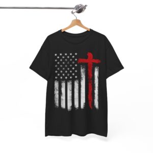 Christian Cross American Flag T-Shirt