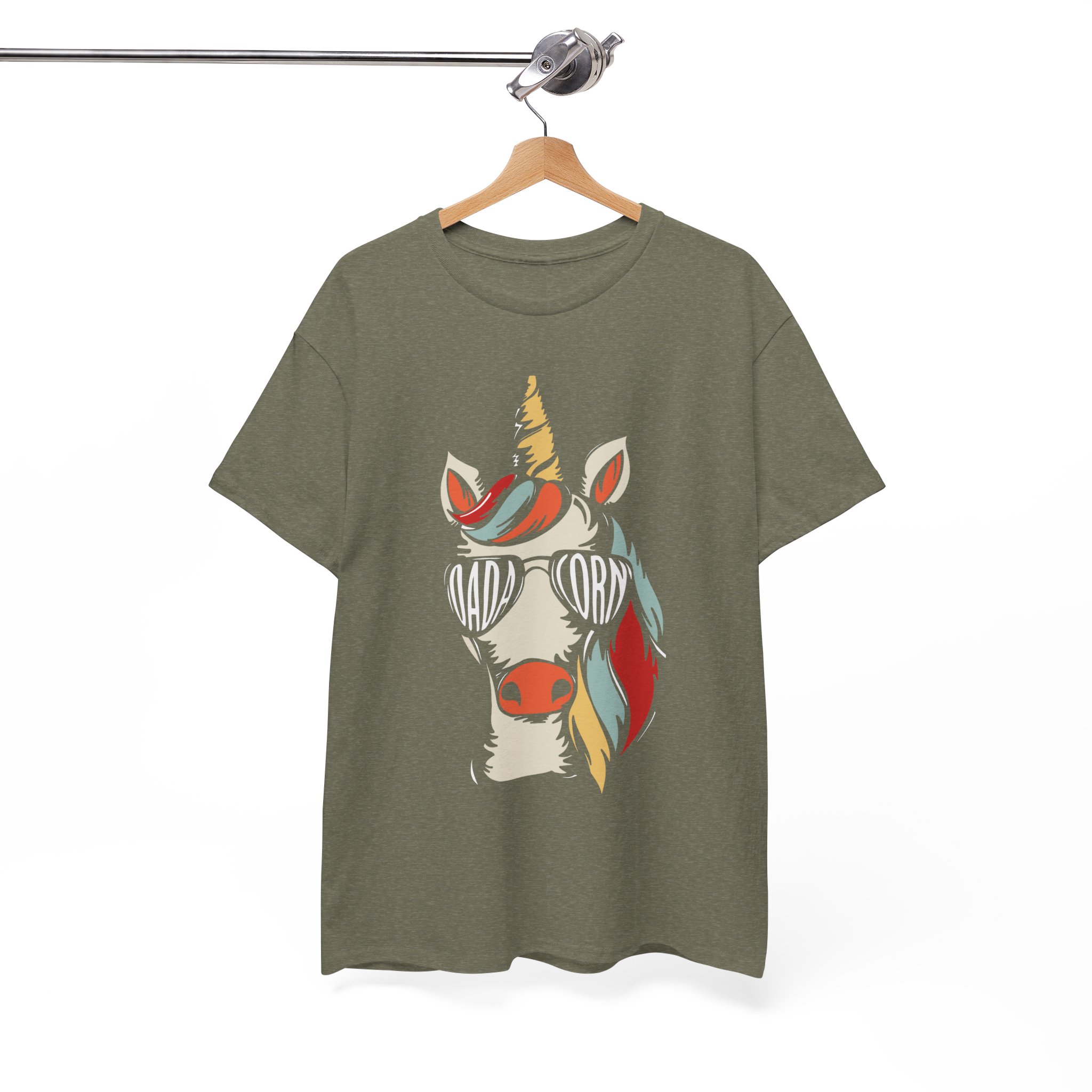 Dad Unicorn Sunglasses Retro T-Shirt - Image 5