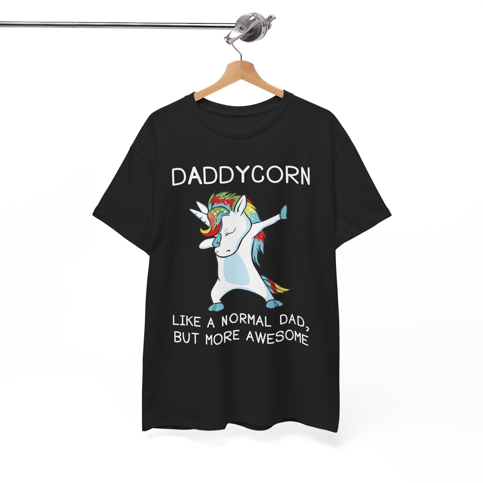 Daddycorn Funny Unicorn Dabbing Gift for Father's Day T-Shirt - Image 3