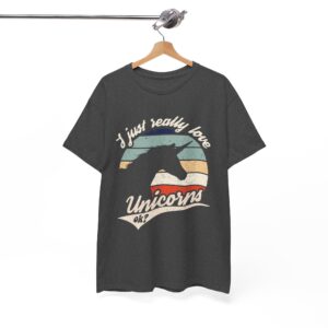 I Just Really Love Unicorns Vintage Retro T-Shirt