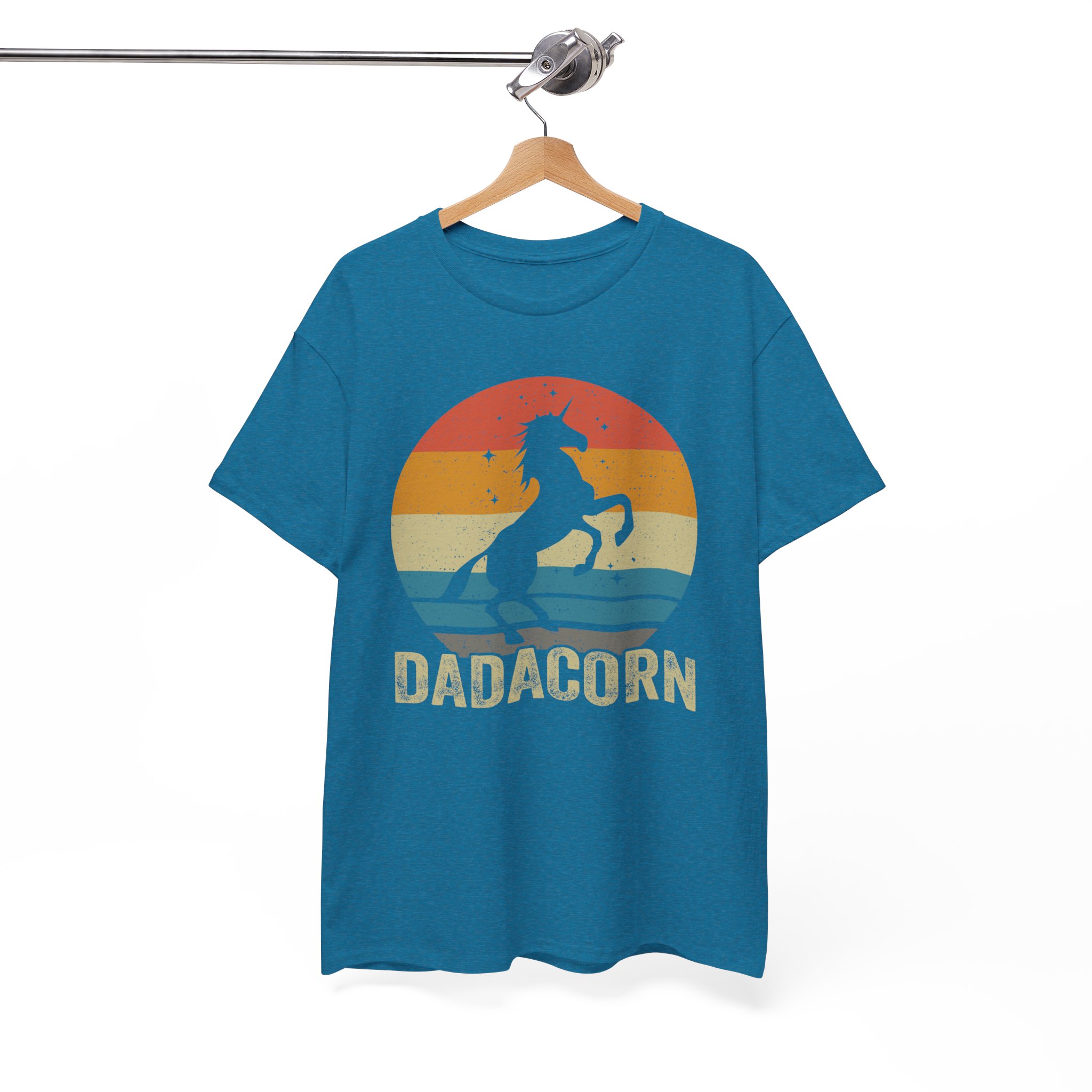 Dadacorn Retro Unicorn Gift T-Shirt For Father’s Day - Image 7