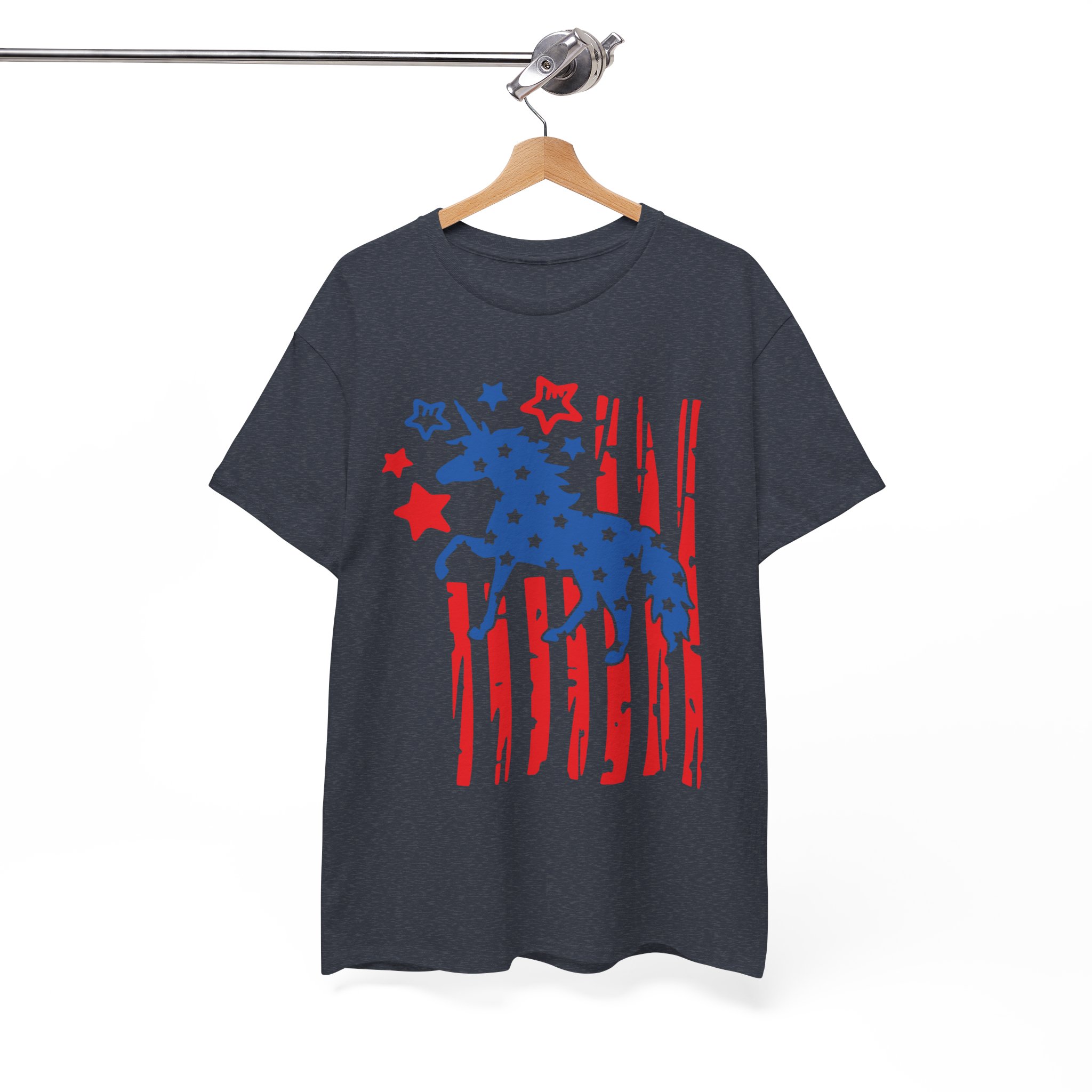 Patriotic Unicorn American Flag 4th of July T-Shirt - Image 10