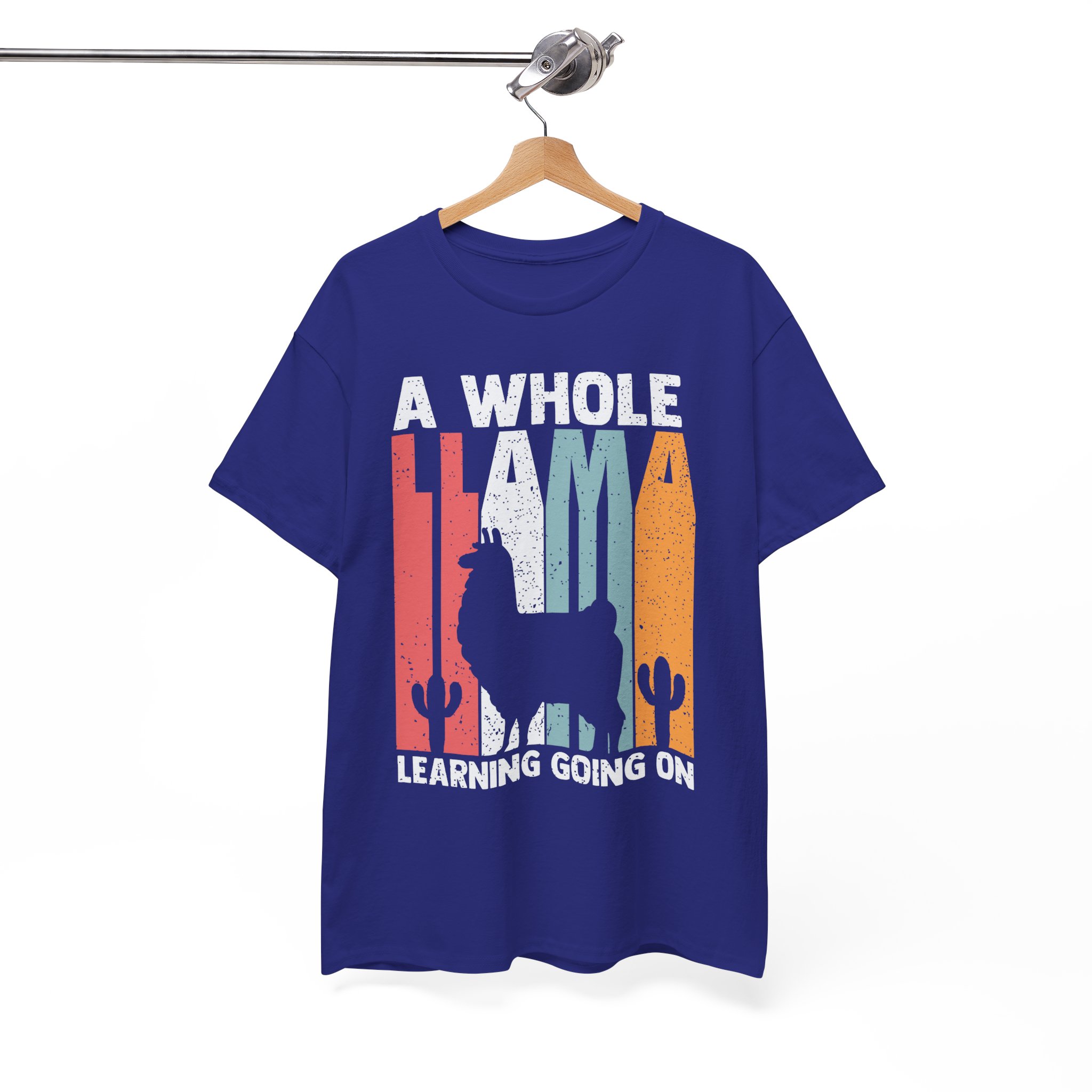A Whole Llama Learning Going On Tee - Funny Retro Llama Shirt - Image 9