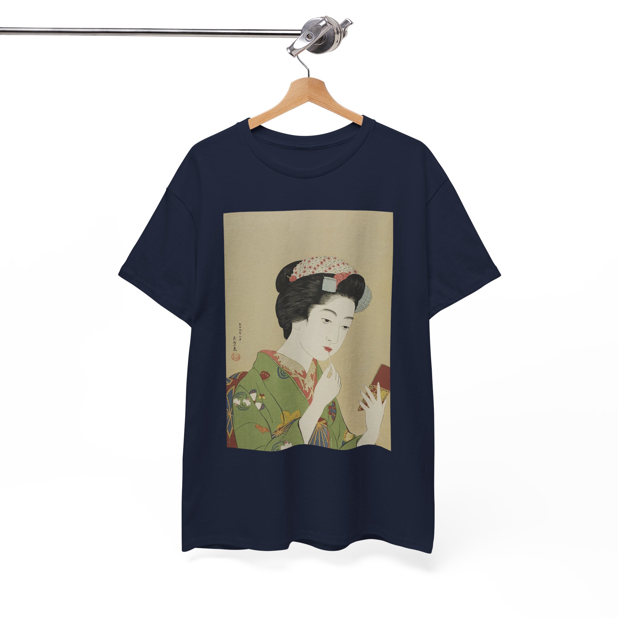 Geisha Japanese Woodblock Art Vintage Retro T‑Shirt - Image 9