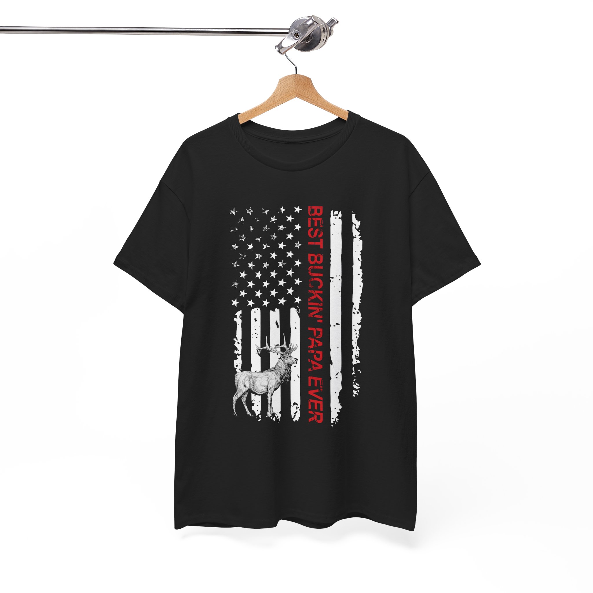 Best Buckin’ Papa Ever Dad Hunting T‑Shirt - Image 2
