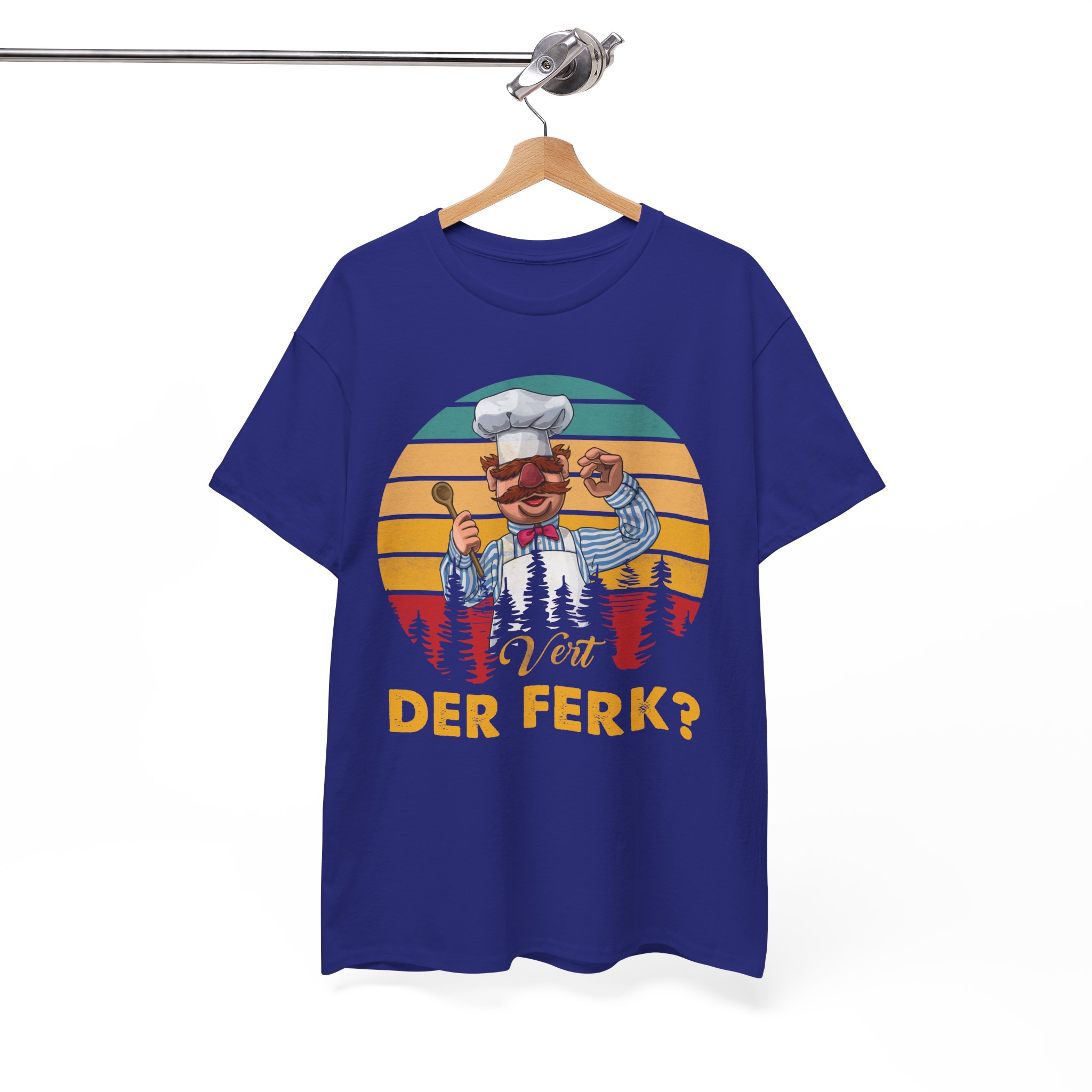 Vot Der Ferk Funny Chef Cooking Vintage Retro T-Shirt - Image 9