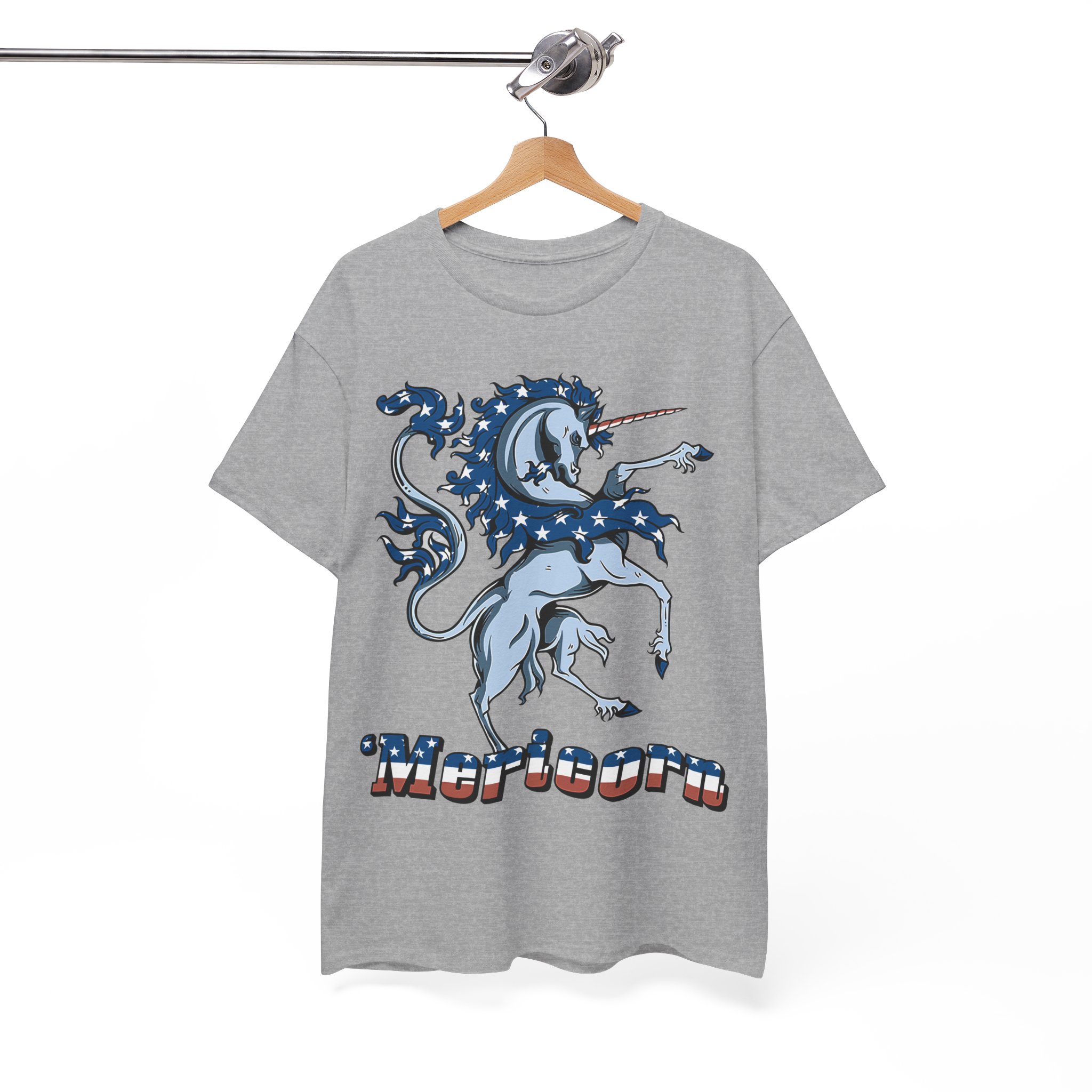 Mericorn American Flag Unicorn 4th Of July T-Shirt