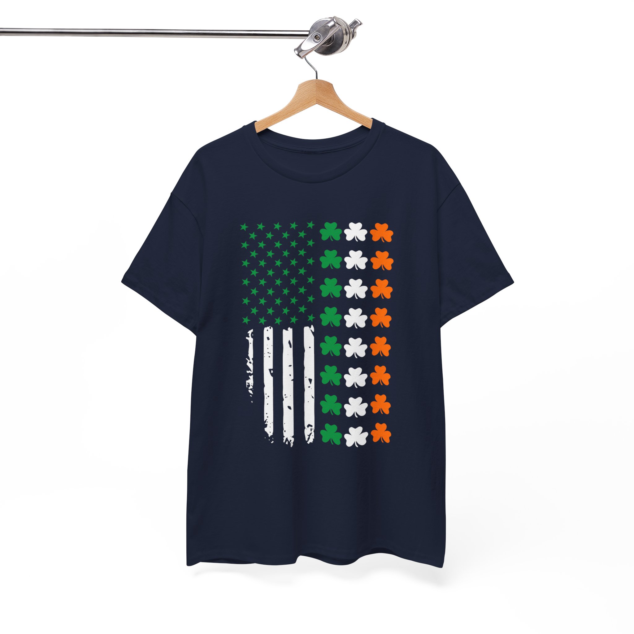 St. Patrick's Shamrock American Flag T-Shirt