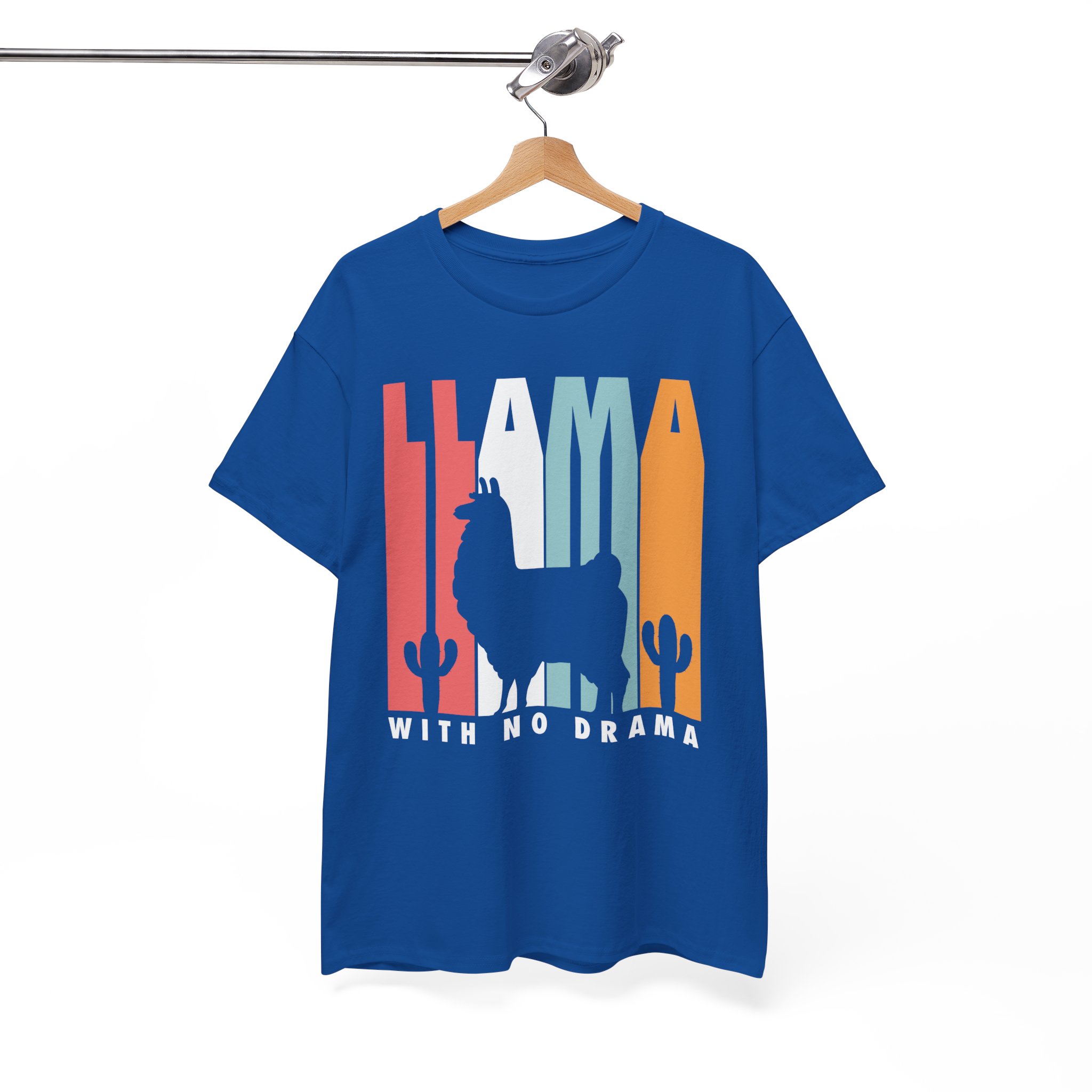 Llama With No Drama Retro T‑Shirt - Image 7